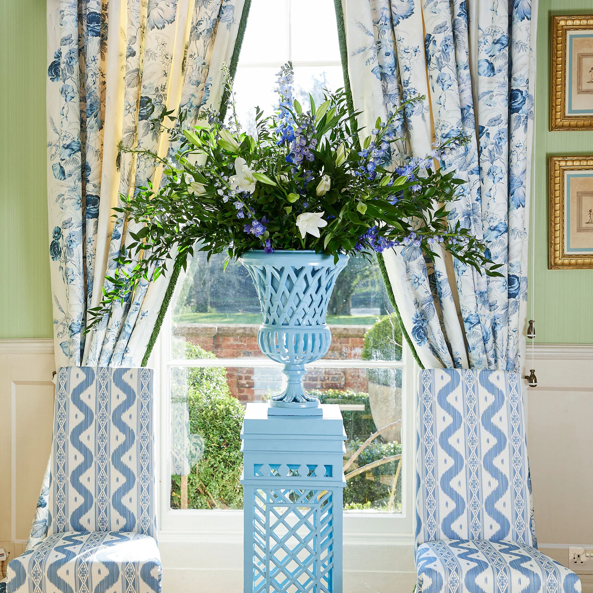 Blue Adelaide Lattice Urn - Image 8