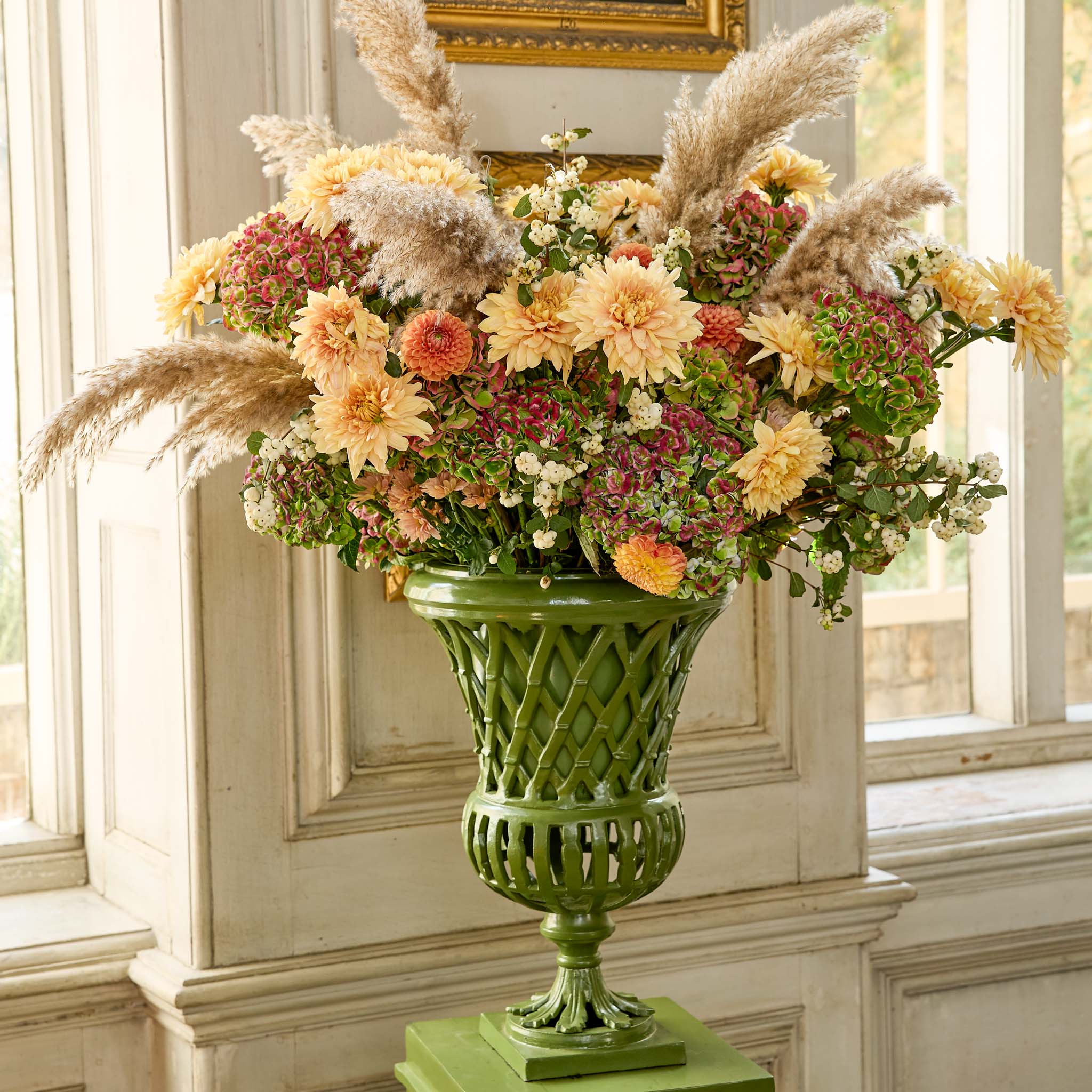 Adelaide Green Lattice Urn - Image 9