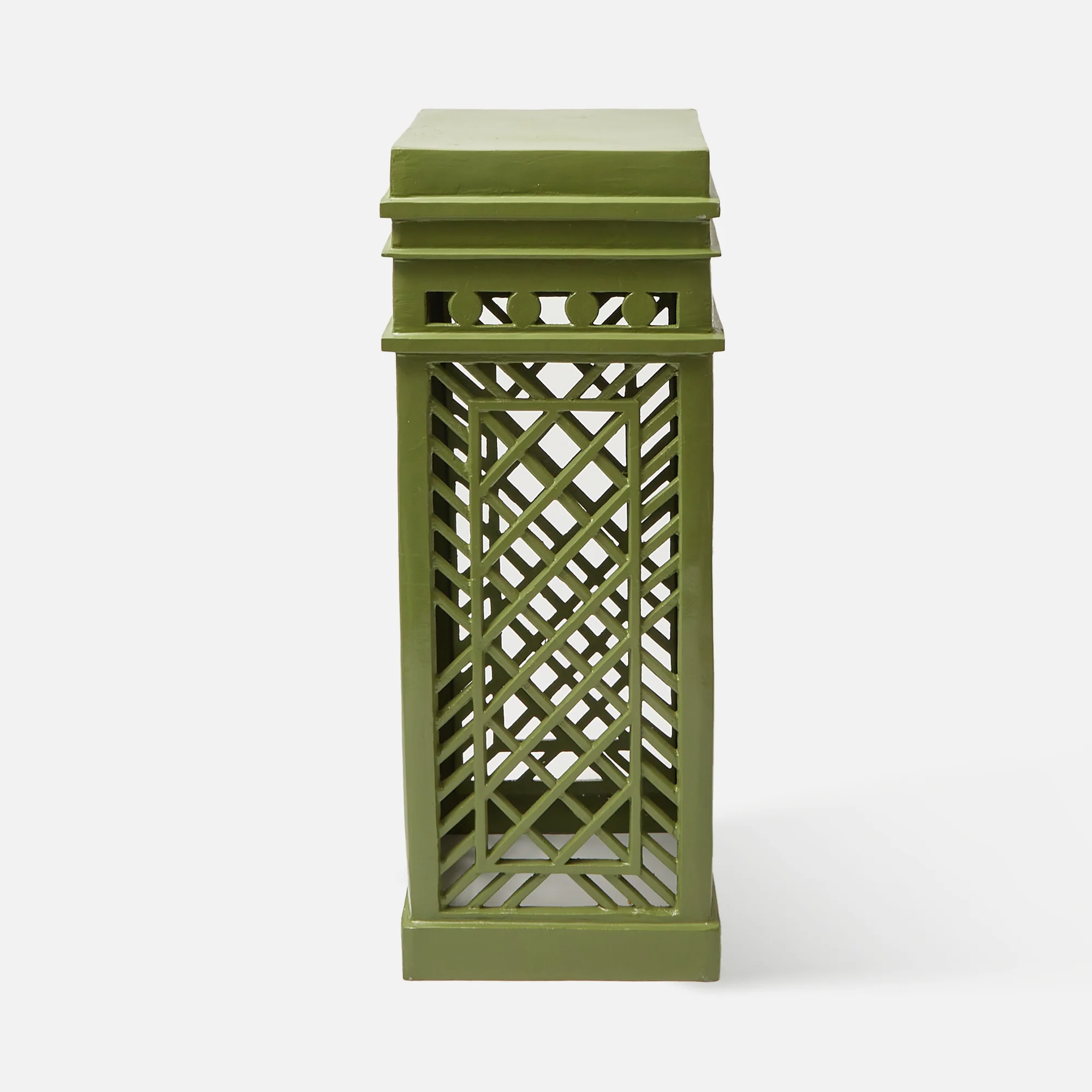 Adelaide Green Lattice Urn & Pedestal - Image 14