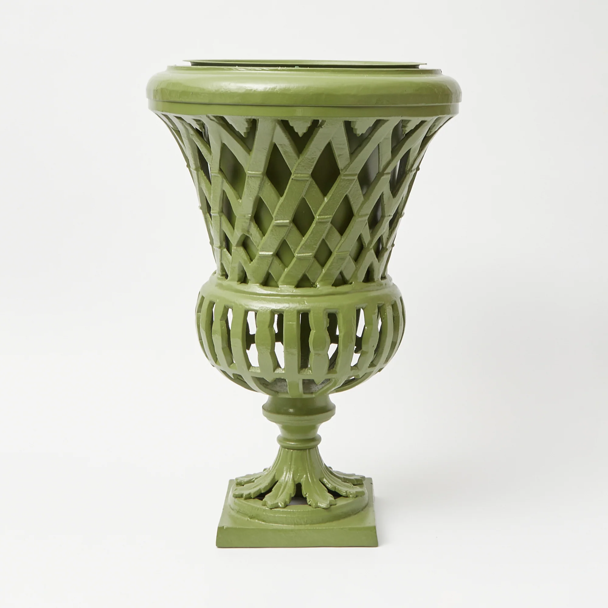 Adelaide Green Lattice Urn & Pedestal - Image 6