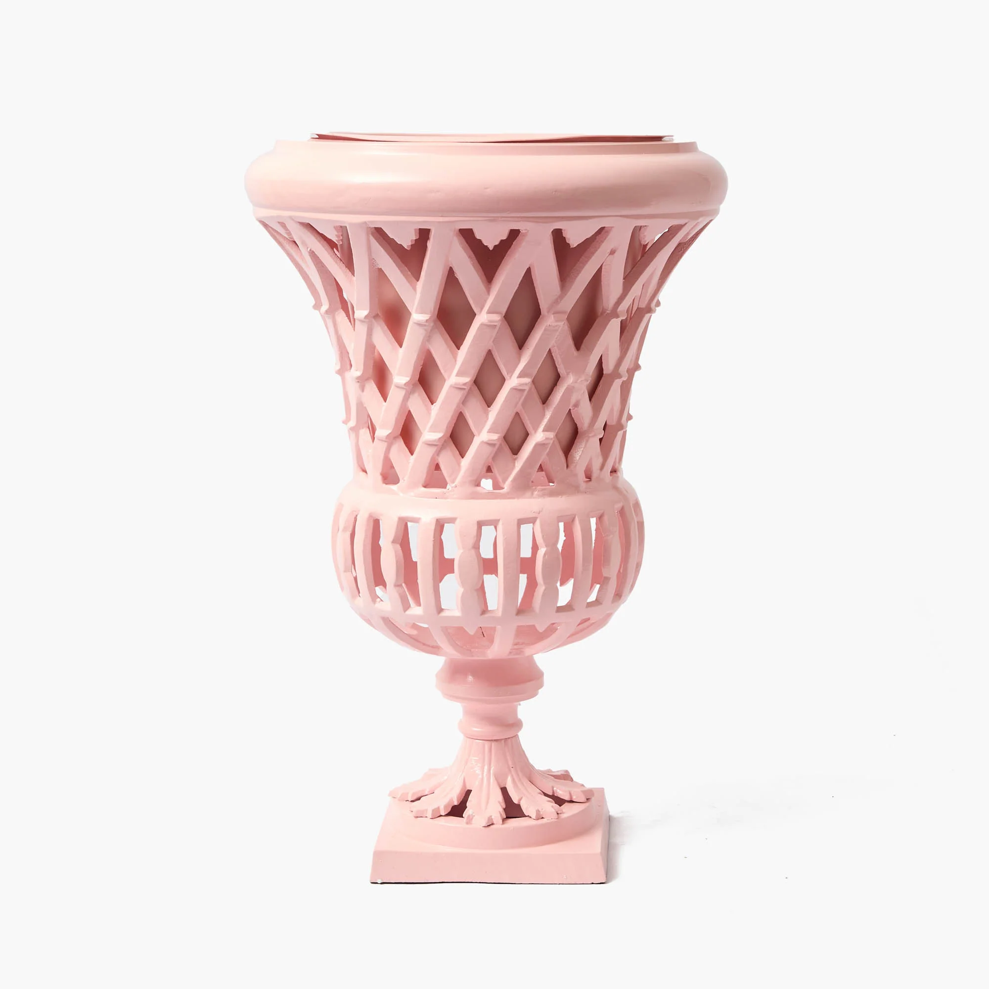 Adelaide Pink Lattice Urn & Pedestal - Image 3