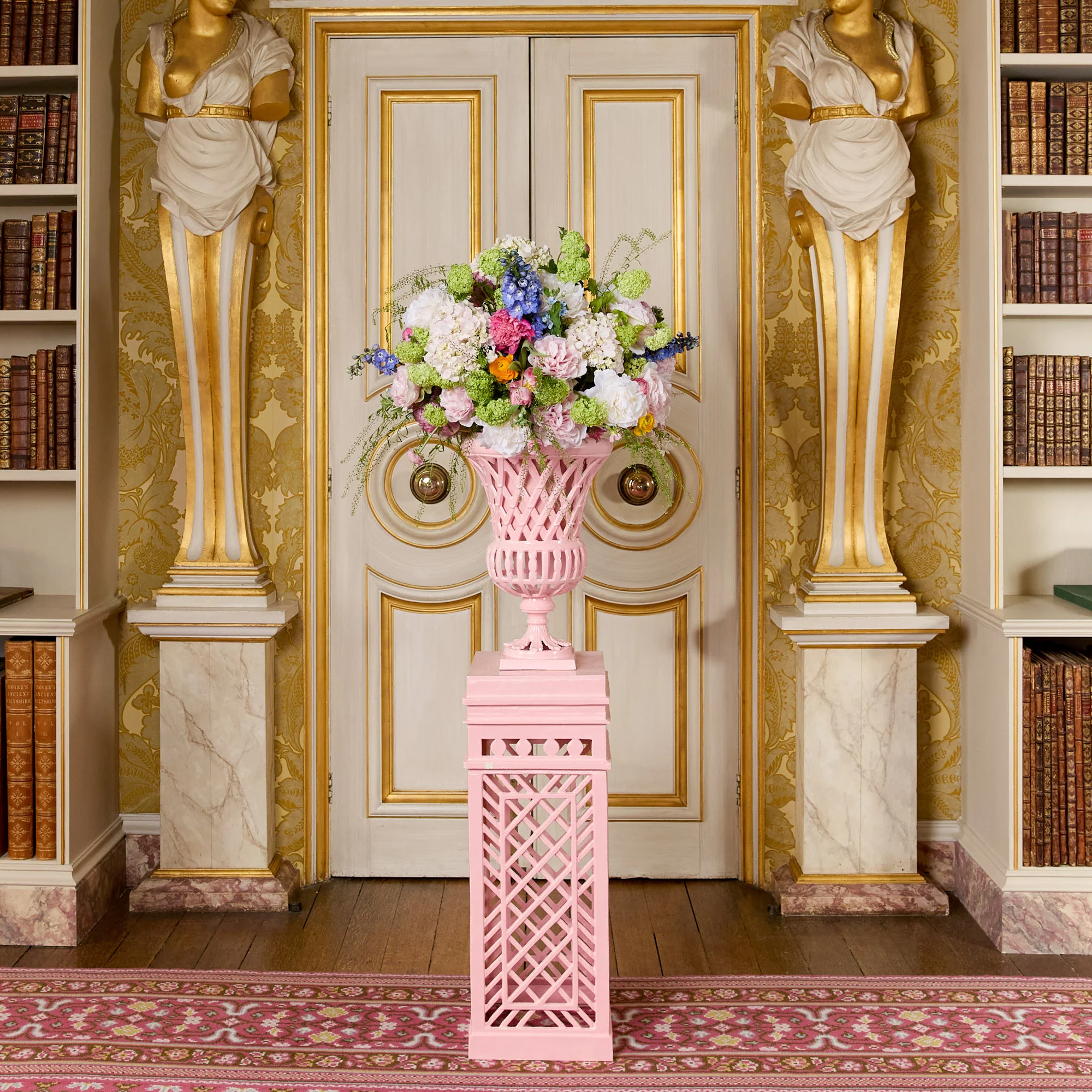 Adelaide Pink Lattice Urn - Image 4