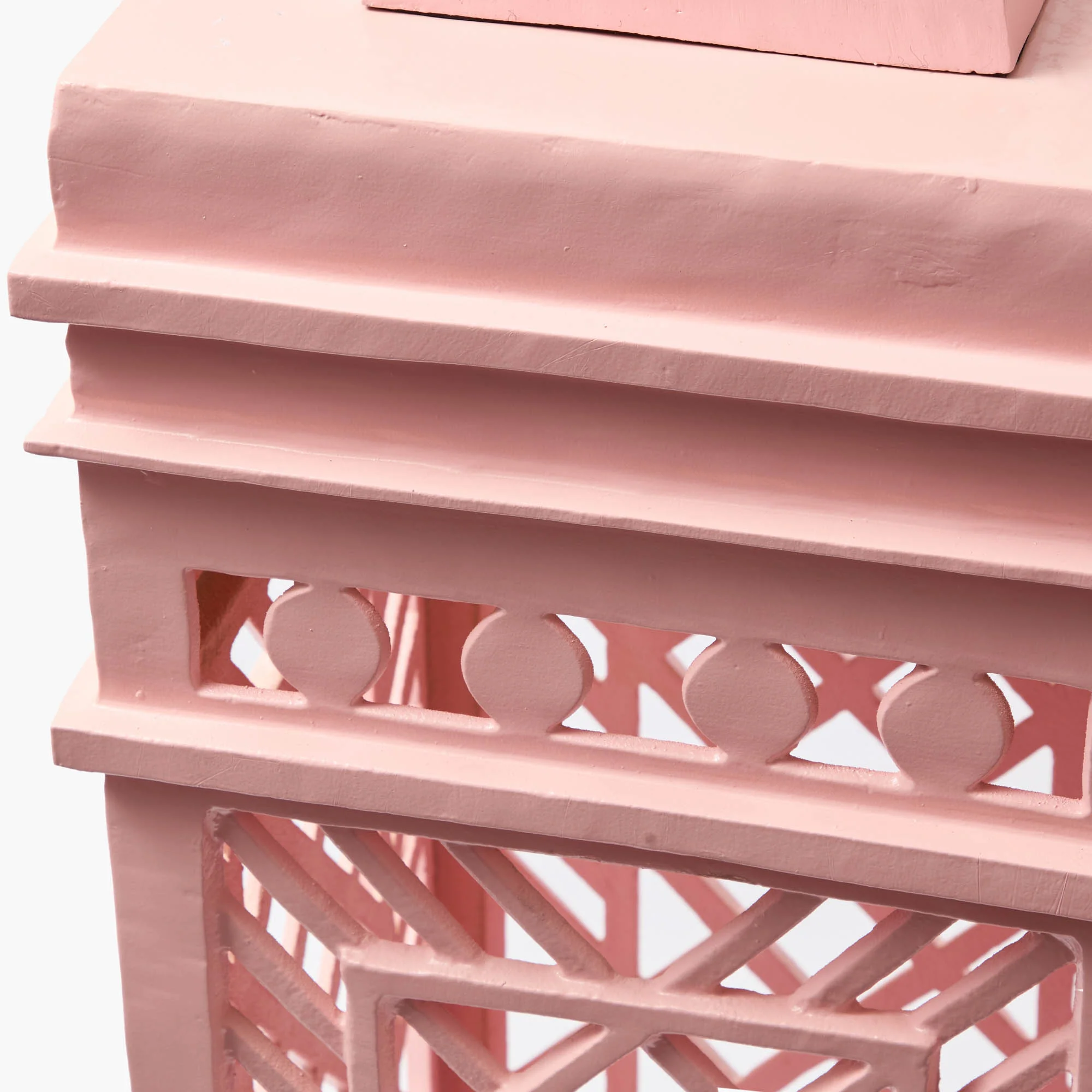 Adelaide Pink Lattice Urn & Pedestal - Image 8