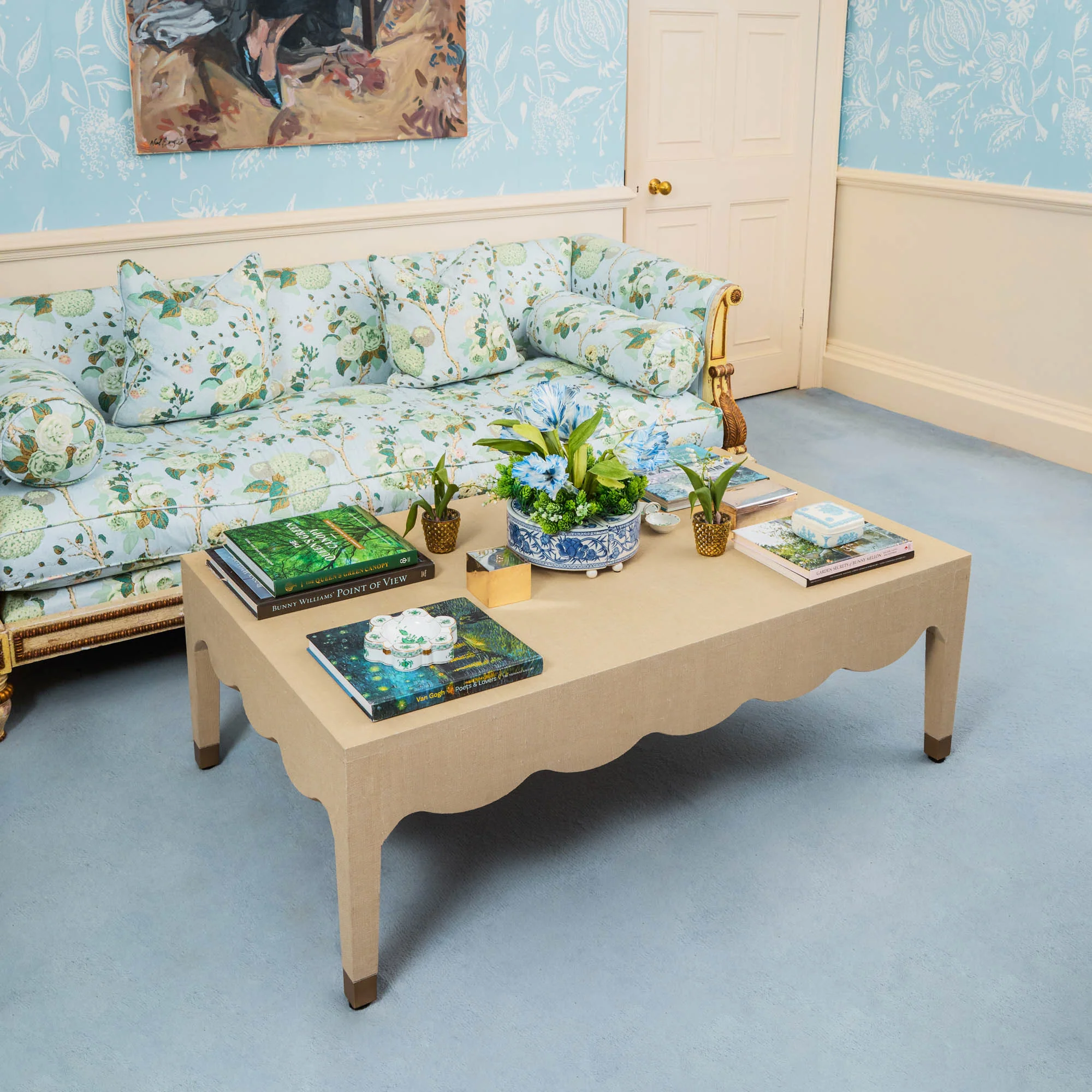 Grasscloth Coffee Table - Image 3