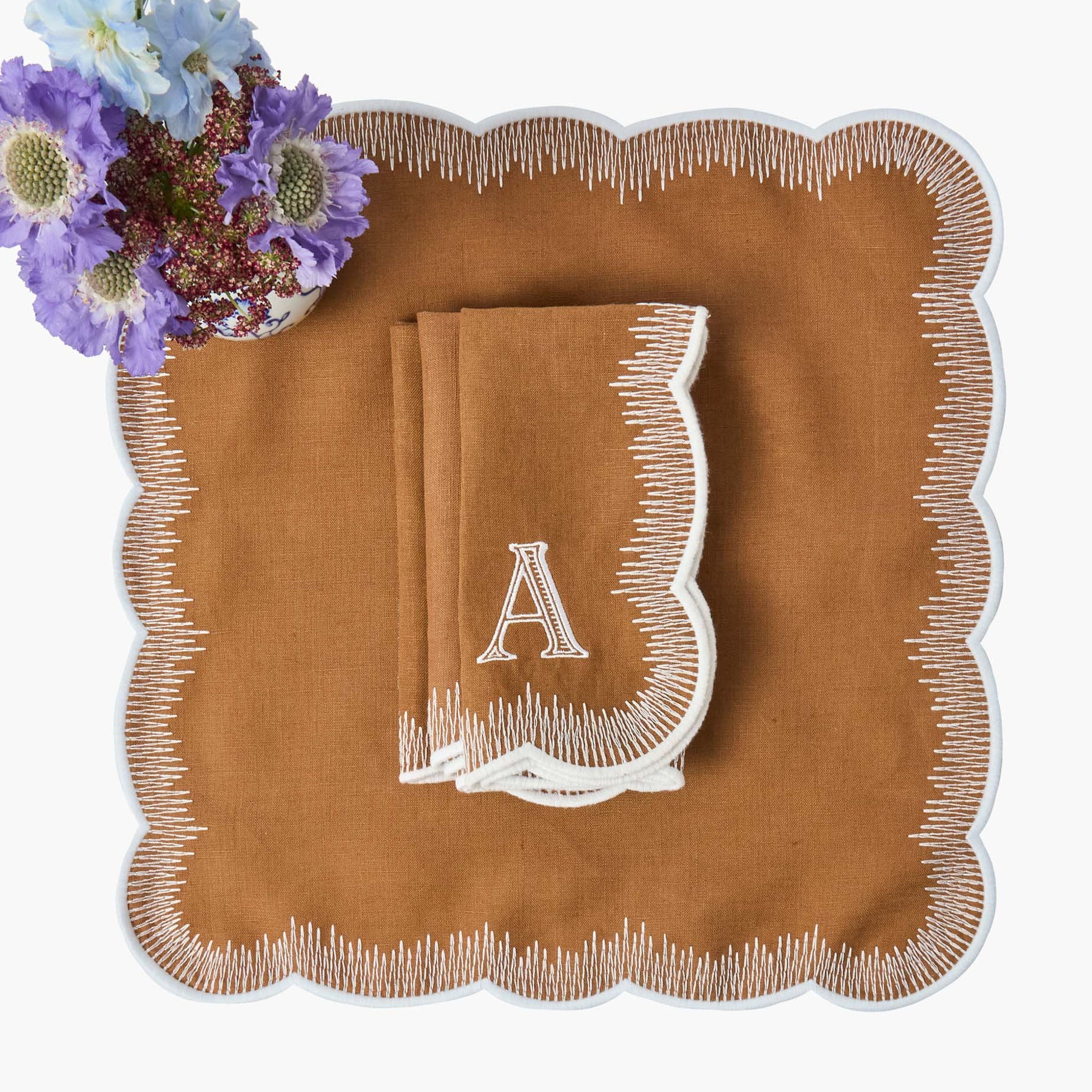 Alathea Caramel Linen Napkins (Set of 4) - Image 20
