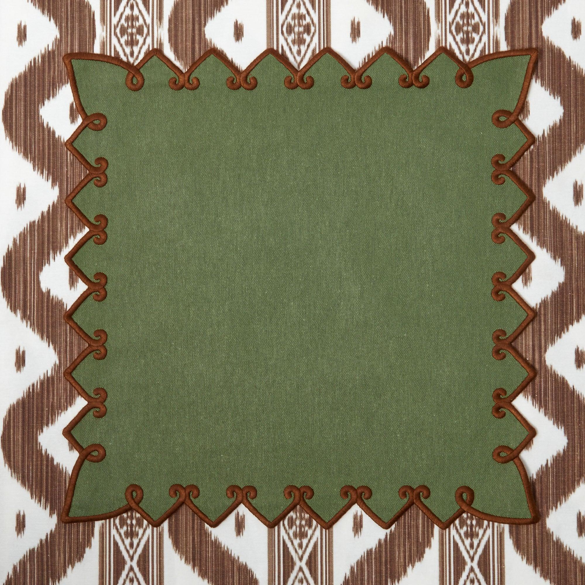 Angelina Forest Green & Brown Napkins (Set of 4) - Image 17