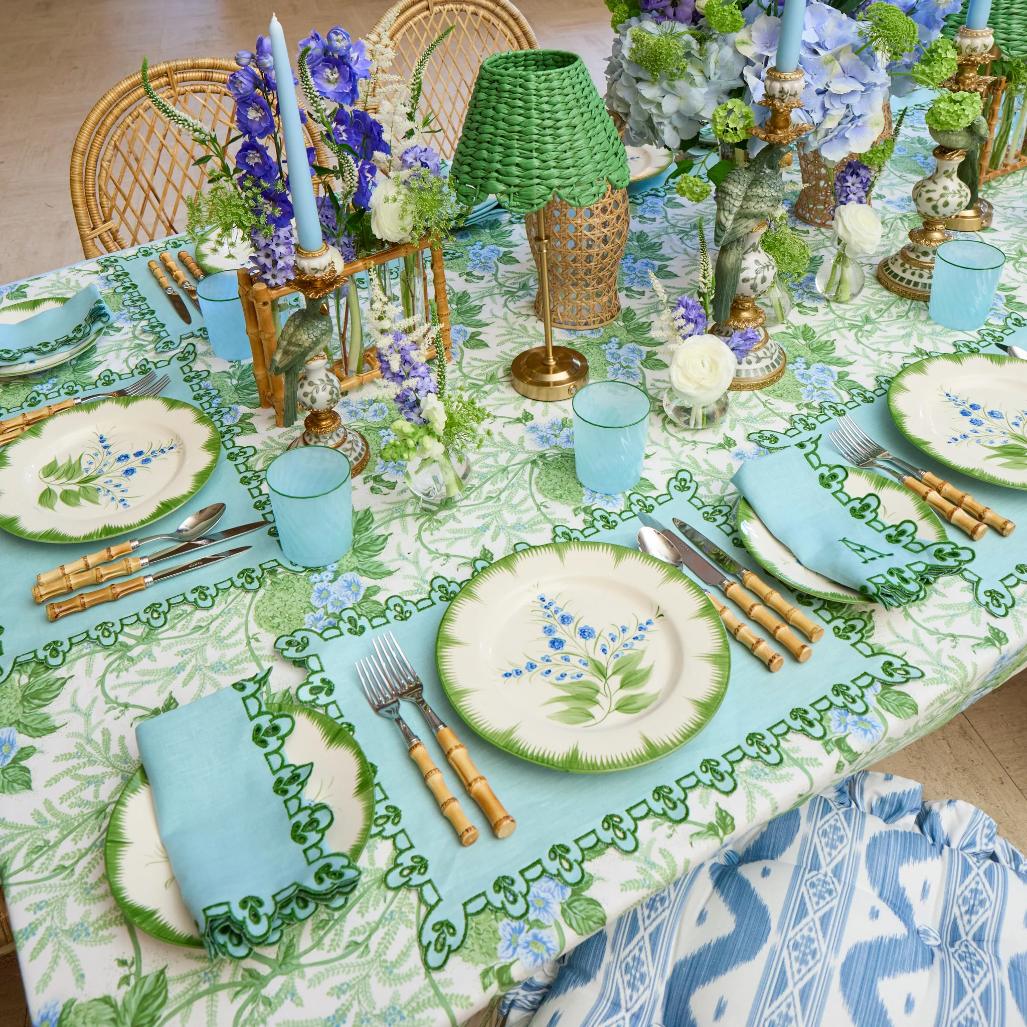 Blue & Green Sophia Placemats (Set of 4) - Image 8