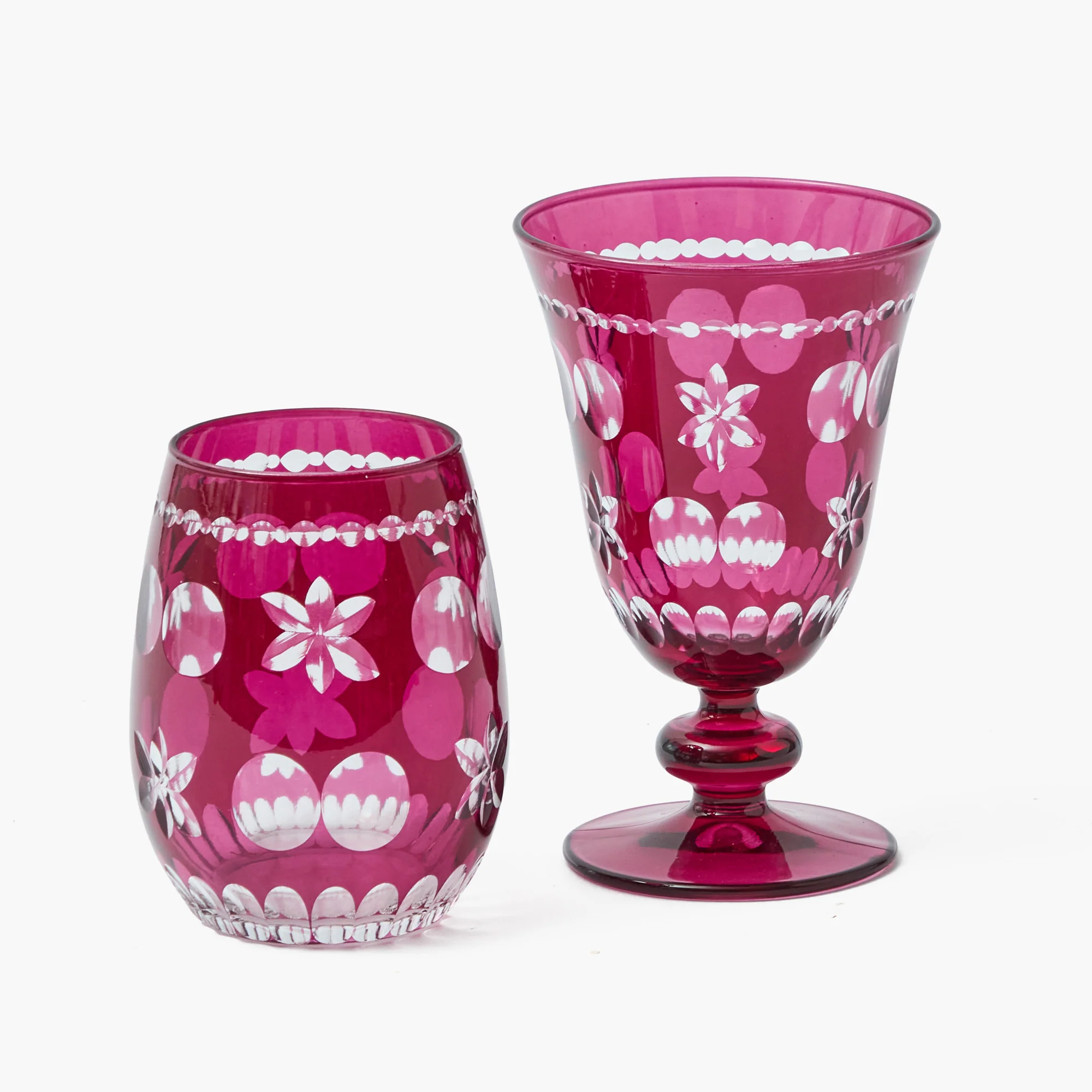 Aubergine Anita Engraved Water Glasses (Set of 4) - Image 16