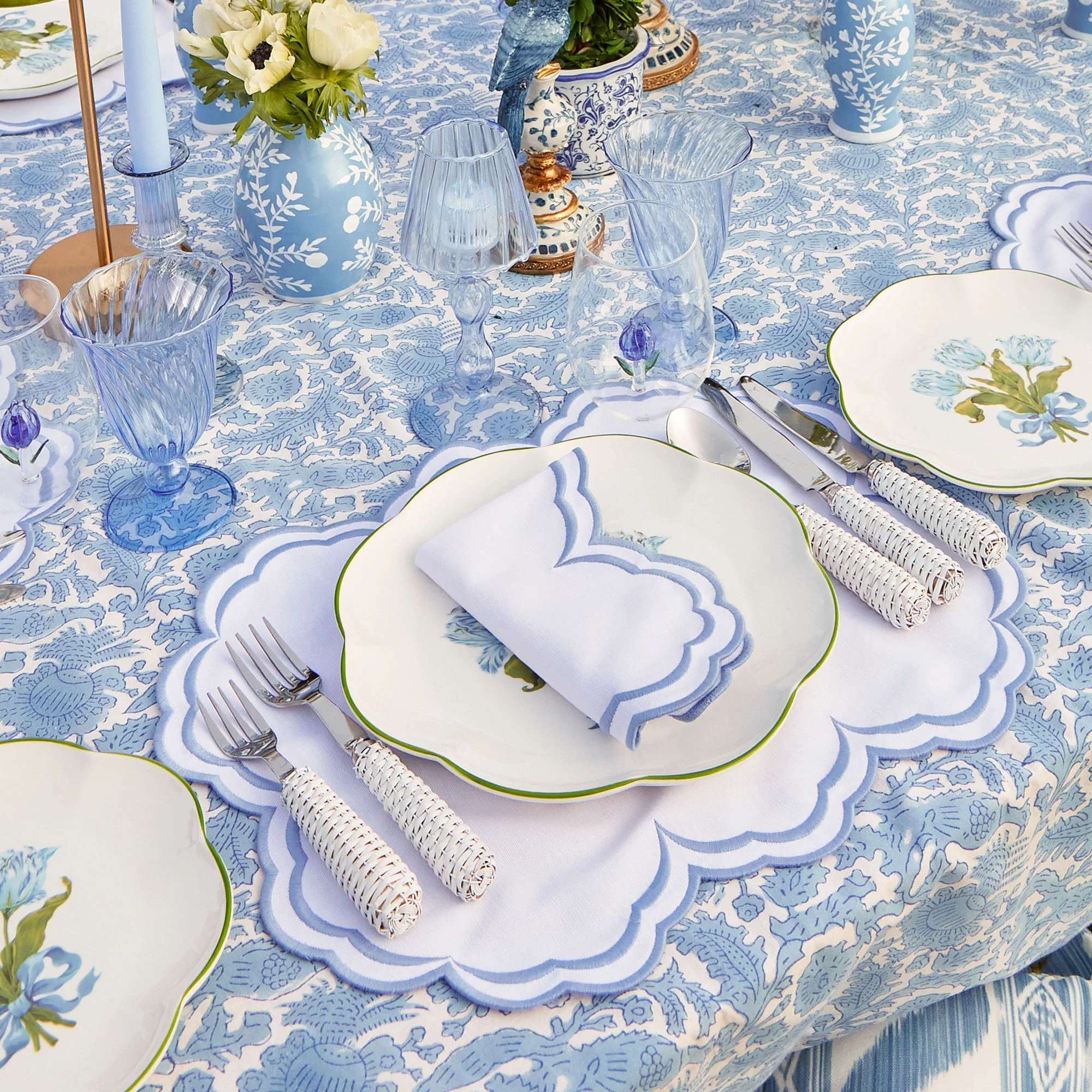 Azure Pheasant Tablecloth - Image 3