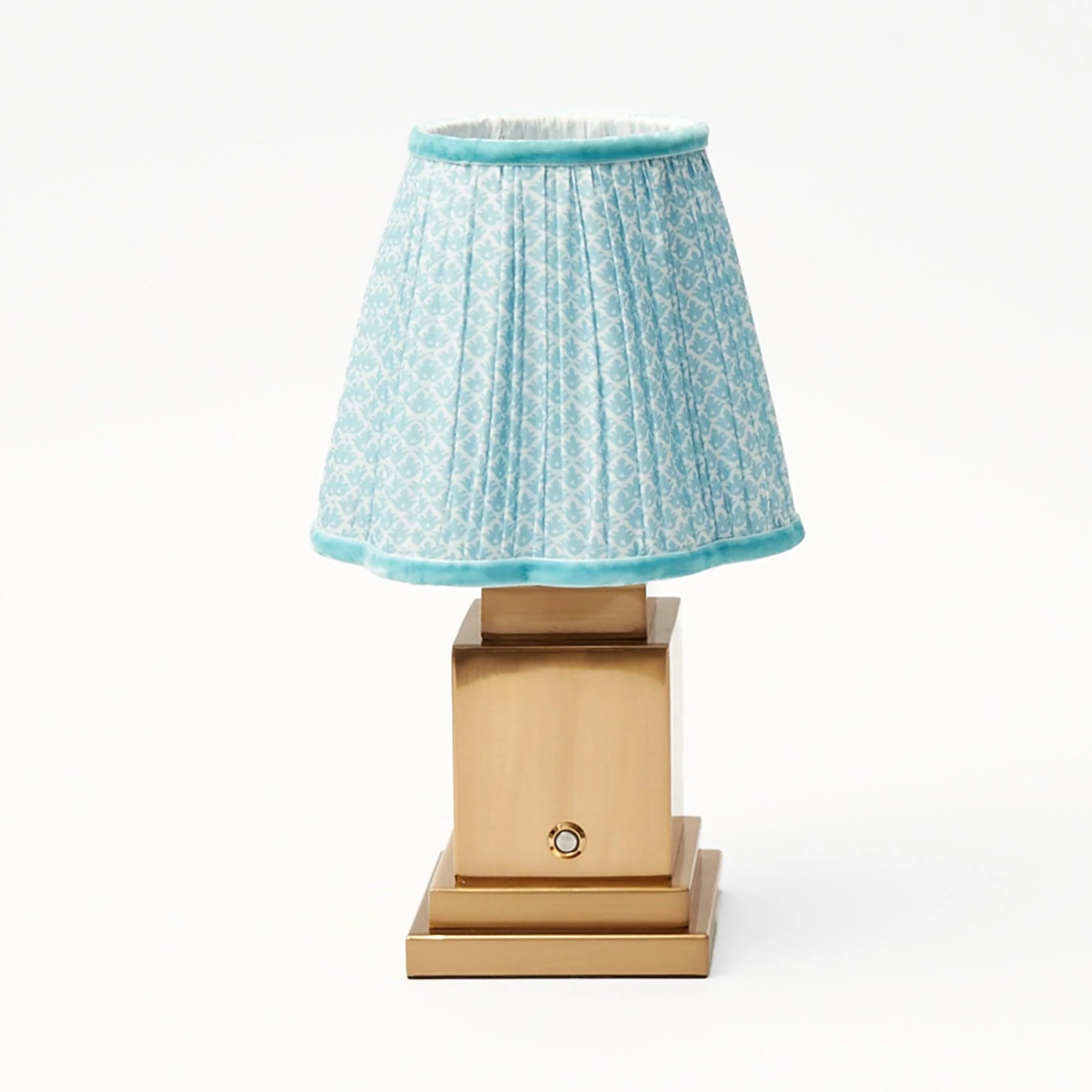 Soft Blue Lotus Lampshade (18cm) - Image 9