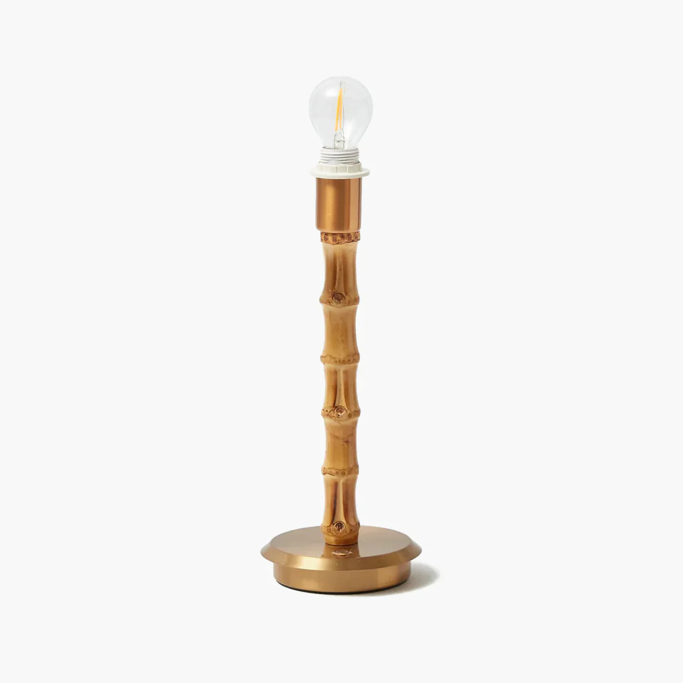 Bamboo Rechargeable Lamp with Putty Lotus Shade (18cm) - Image 10