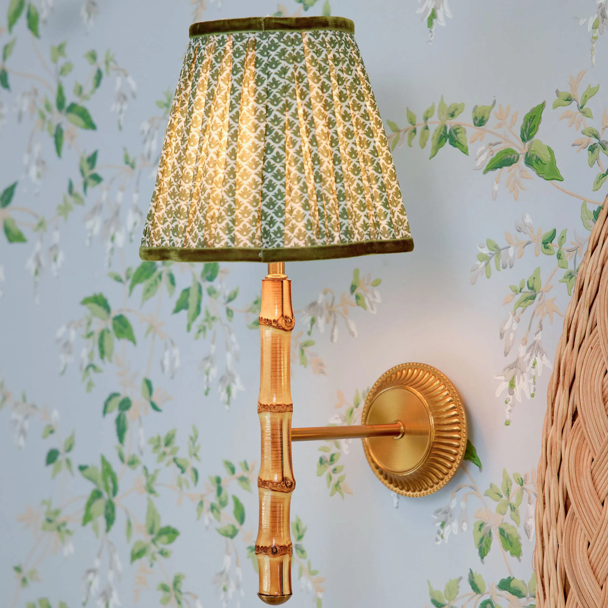 Olive Lotus Lampshade (18cm) - Image 19