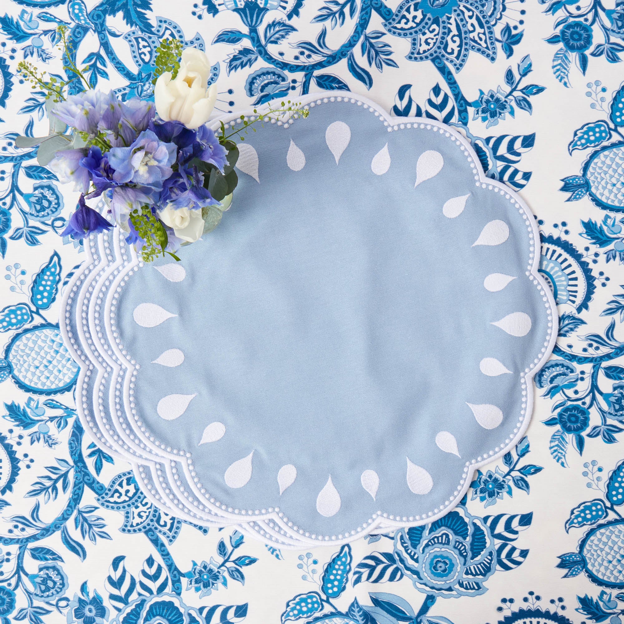 Bettina Blue & White Placemats (Set of 4) - Image 4