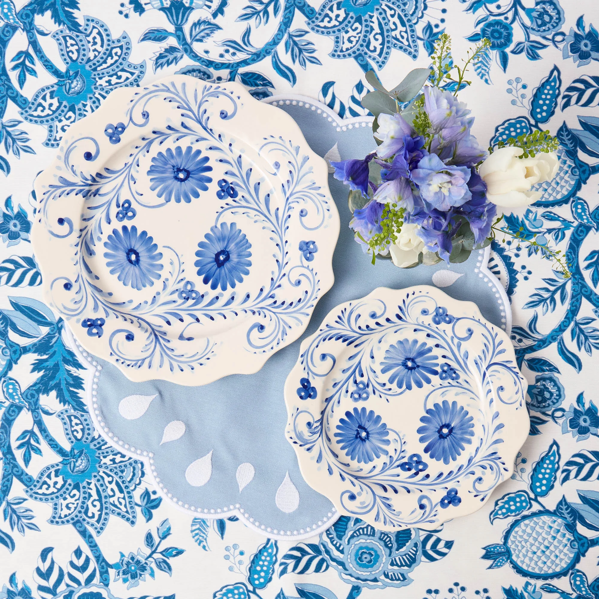 Bettina Blue & White Placemats (Set of 4) - Image 6