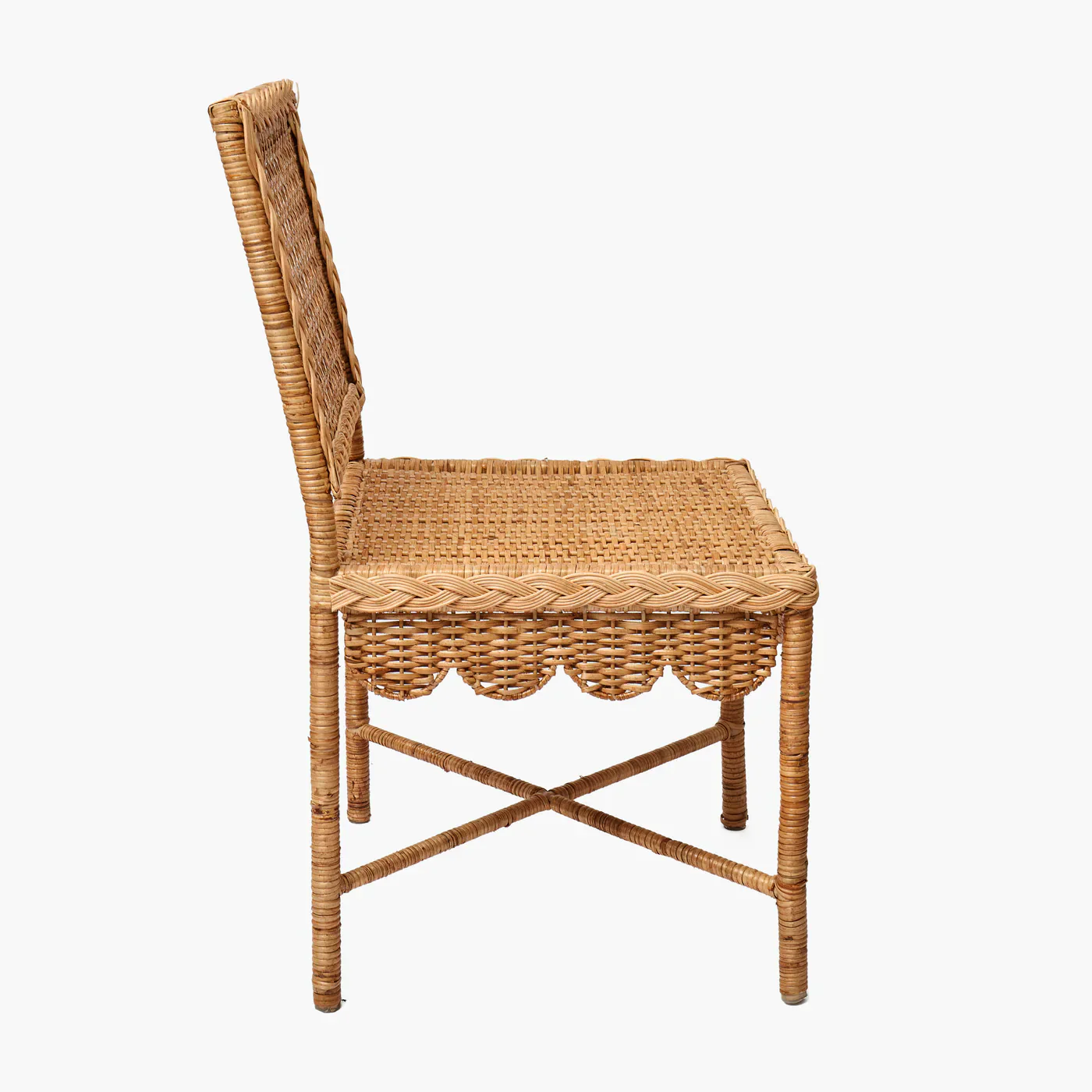 Bettina Scalloped Rattan Chair - Image 11