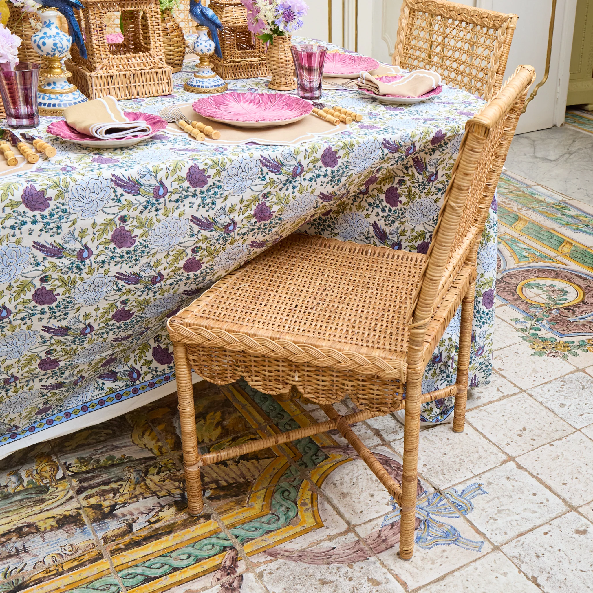 Bettina Scalloped Rattan Chair - Image 12