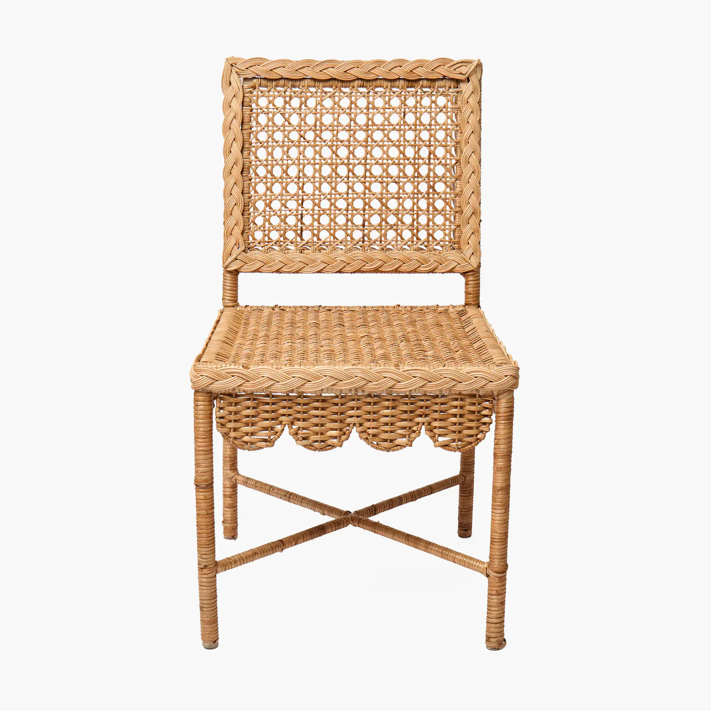 Bettina Scalloped Rattan Chair - Image 4