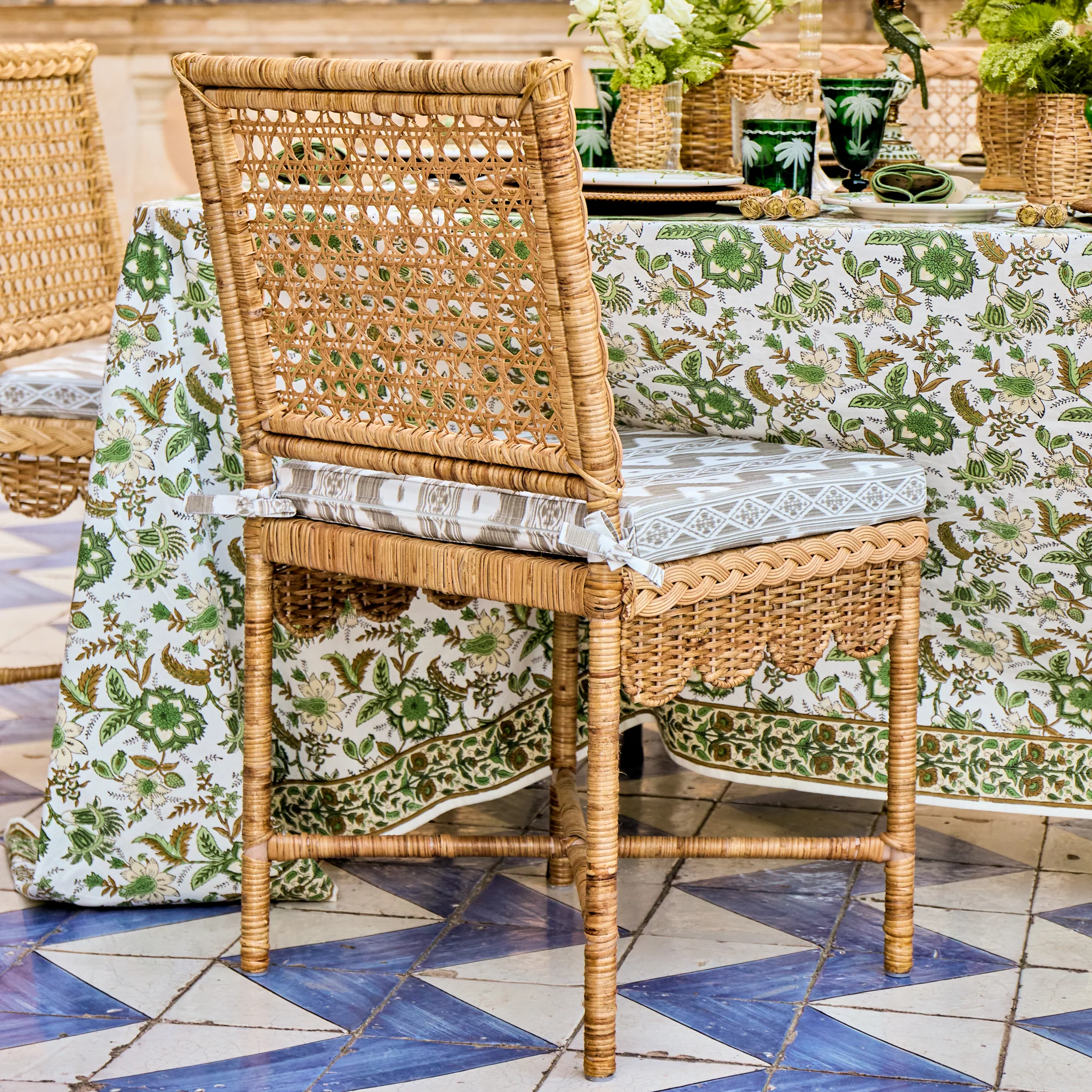 Bettina Scalloped Rattan Chair - Image 7