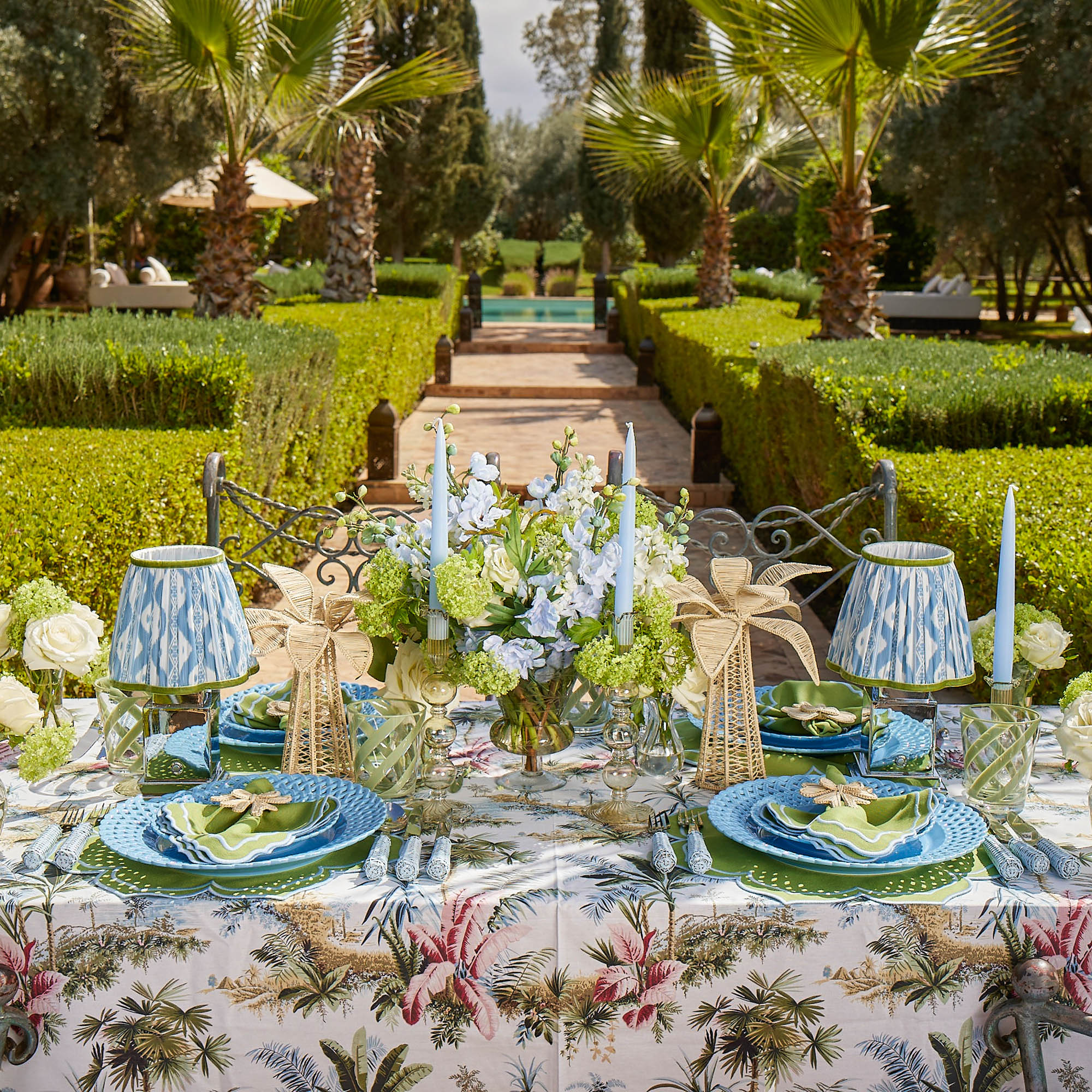 Blue Basketweave Dinner & Starter Plates (Set of 8) - Image 10