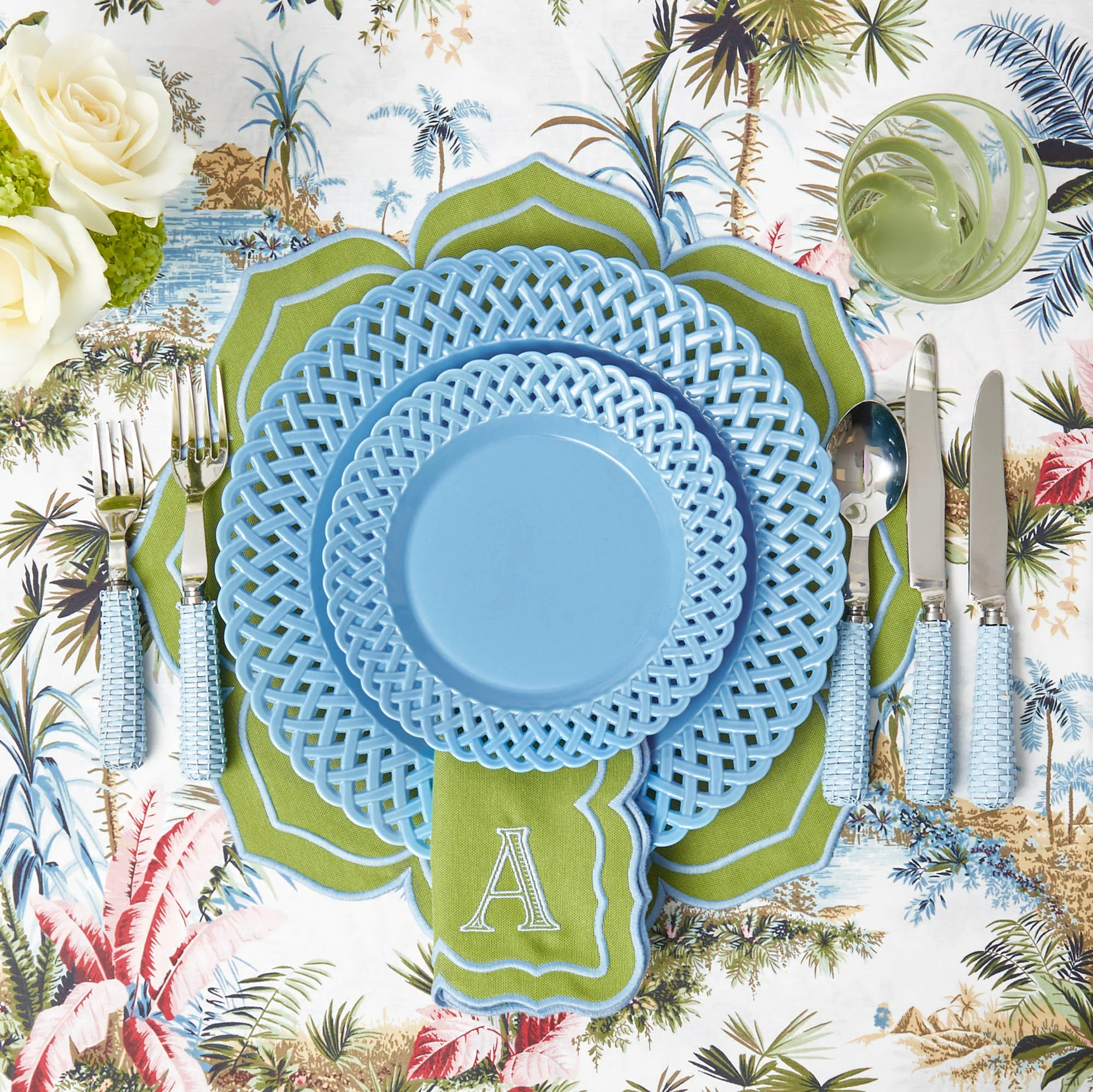 Blue Basketweave Starter Plate - Image 13