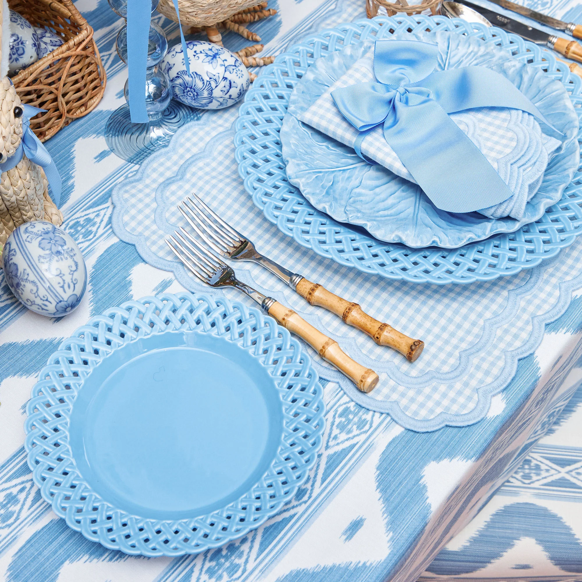 Blue Basketweave Starter Plate - Image 19