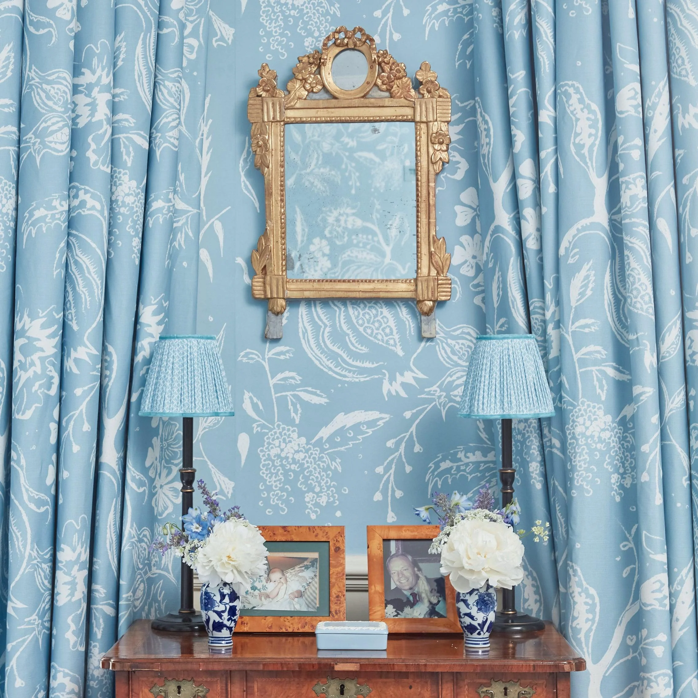 Blue Chelsea Square Fabric - Image 9