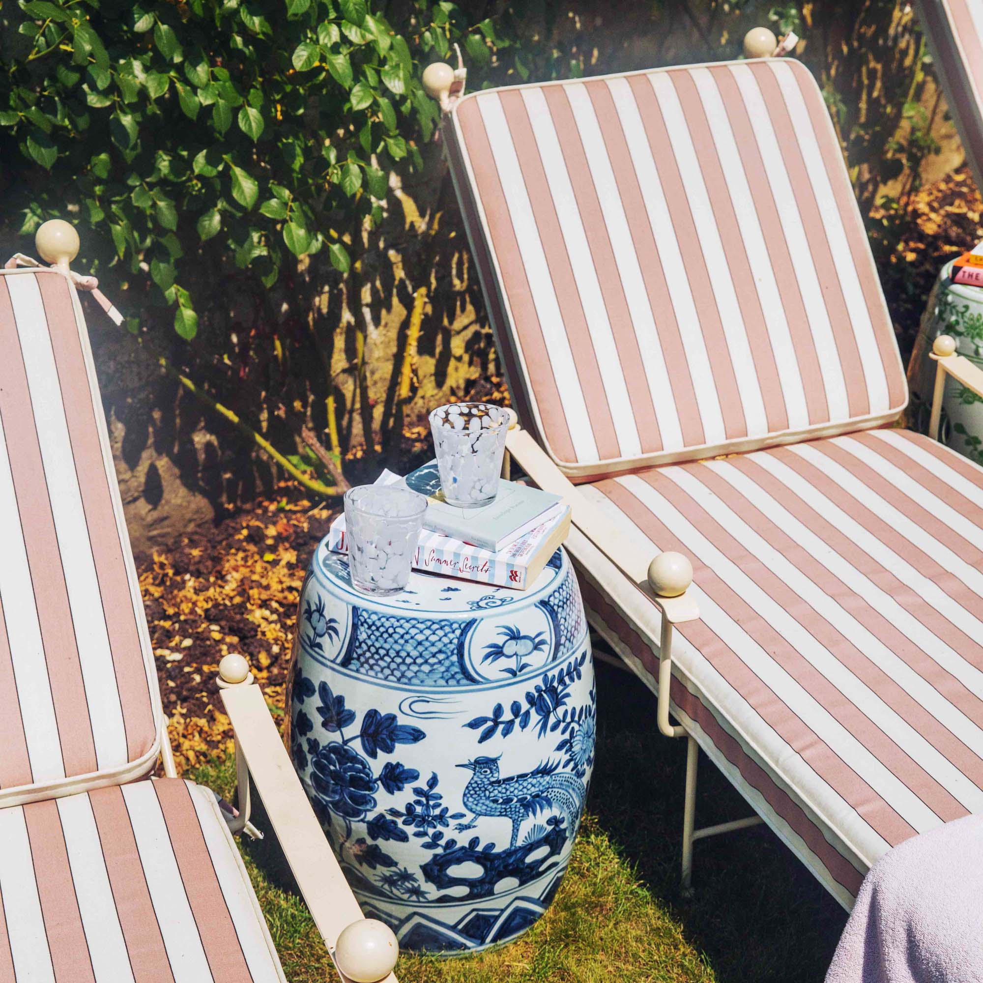 Blue Chinoiserie Ceramic Stool - Image 4
