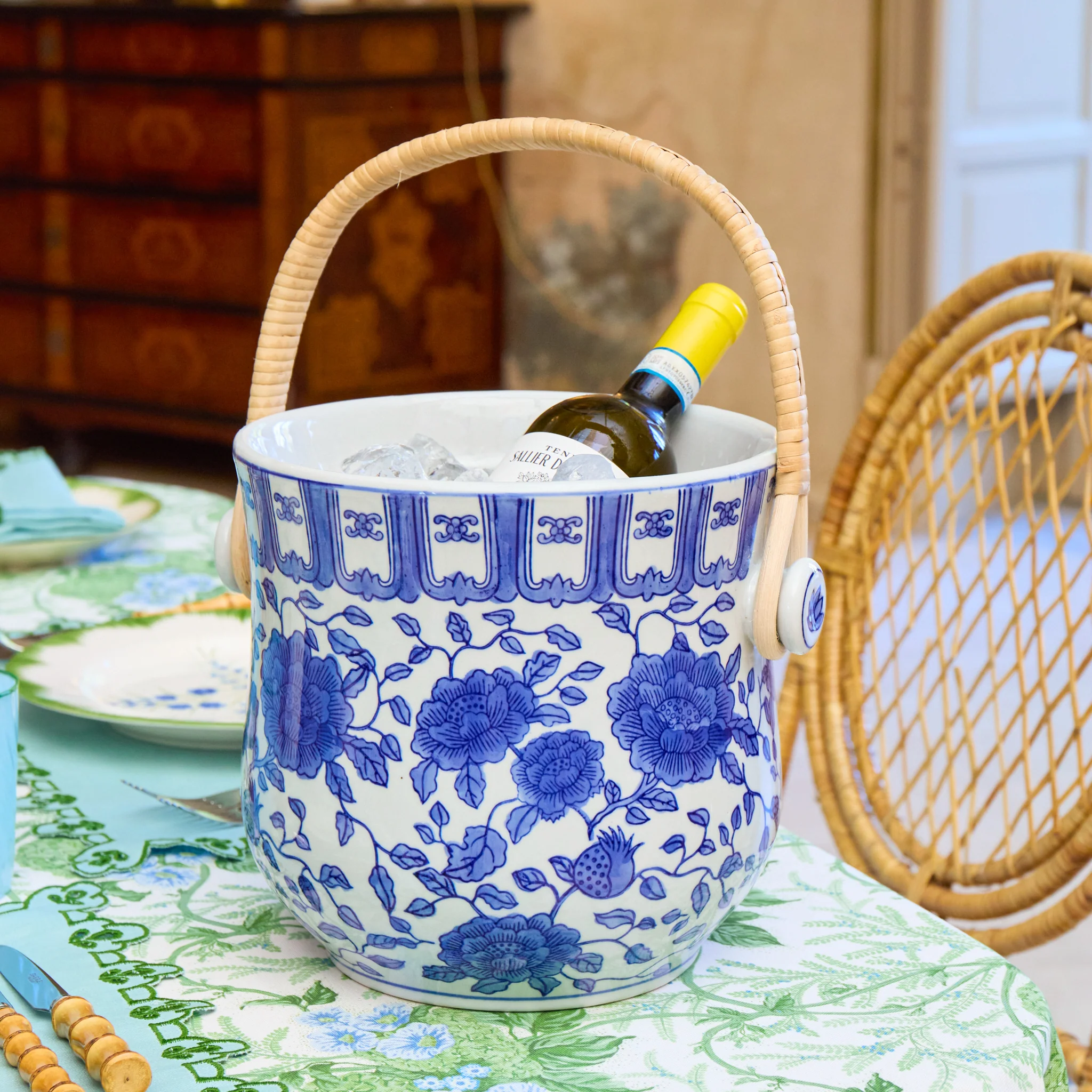 Blue Chinoiserie Ice Bucket - Image 4