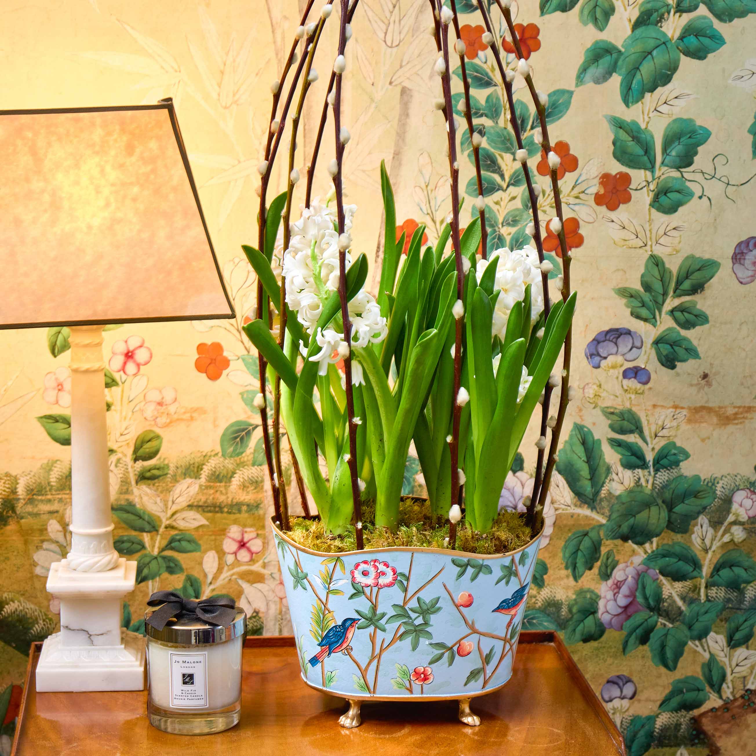 Blue Chinoiserie Tole Planter - Image 3