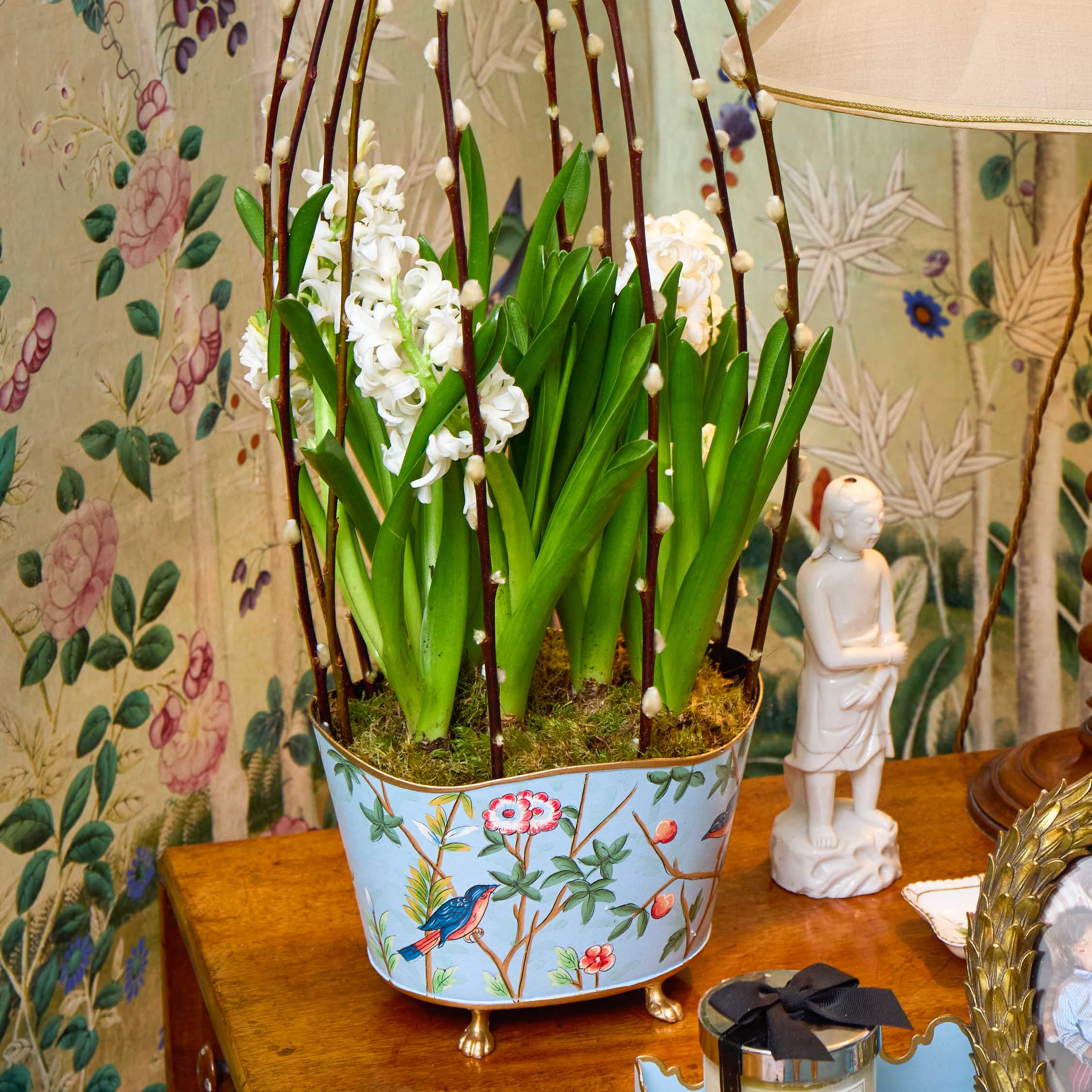 Blue Chinoiserie Tole Planter - Image 5