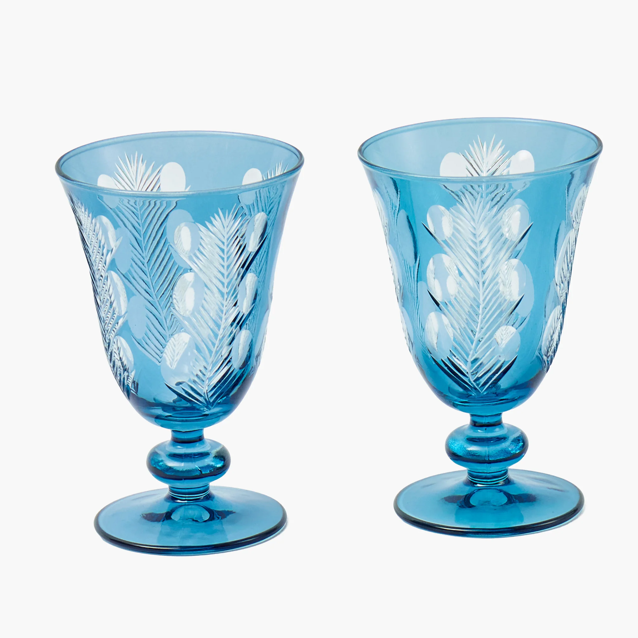 Blue Fern Engraved Glassware (Set of 8) - Image 32