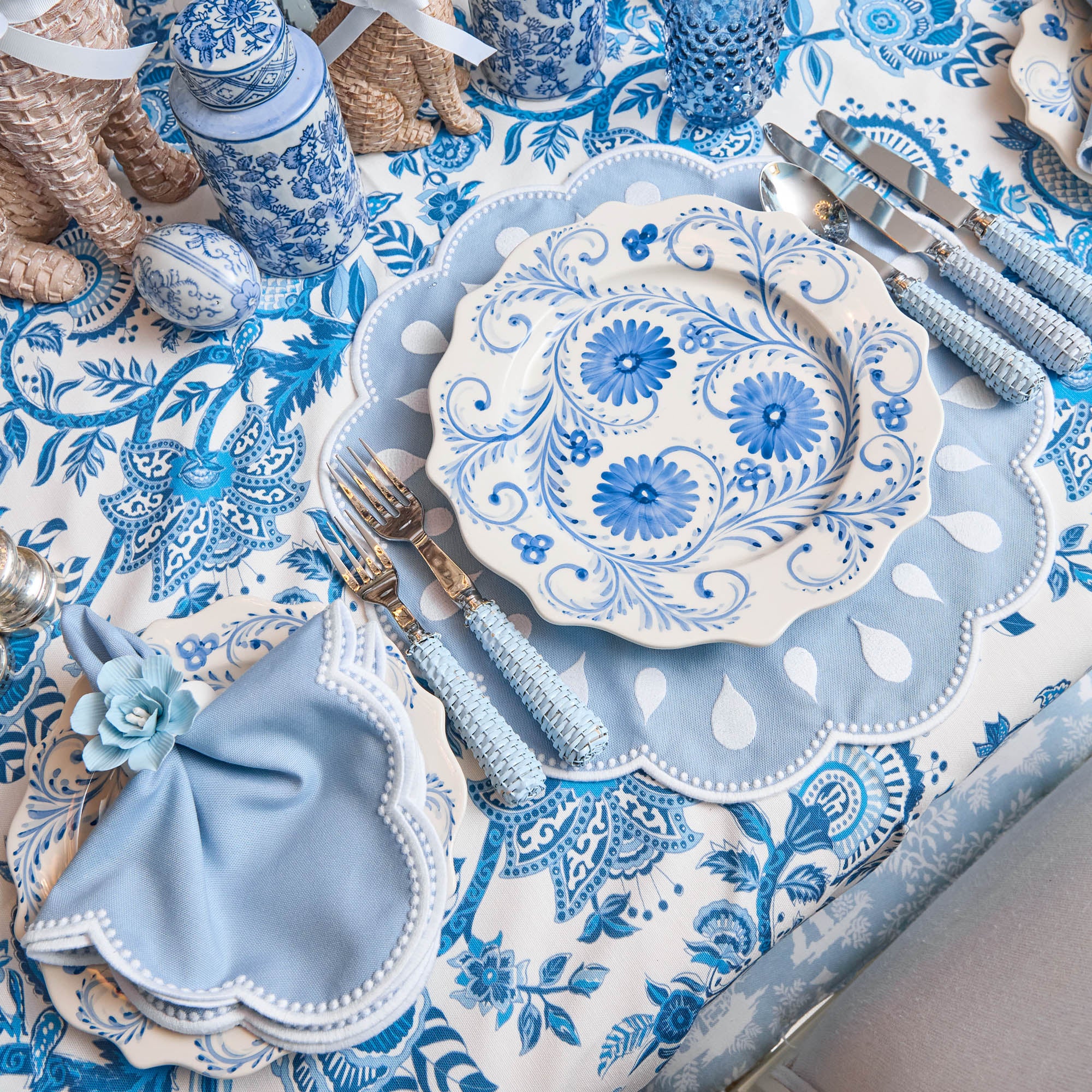 Bettina Blue & White Placemats (Set of 4) - Image 9