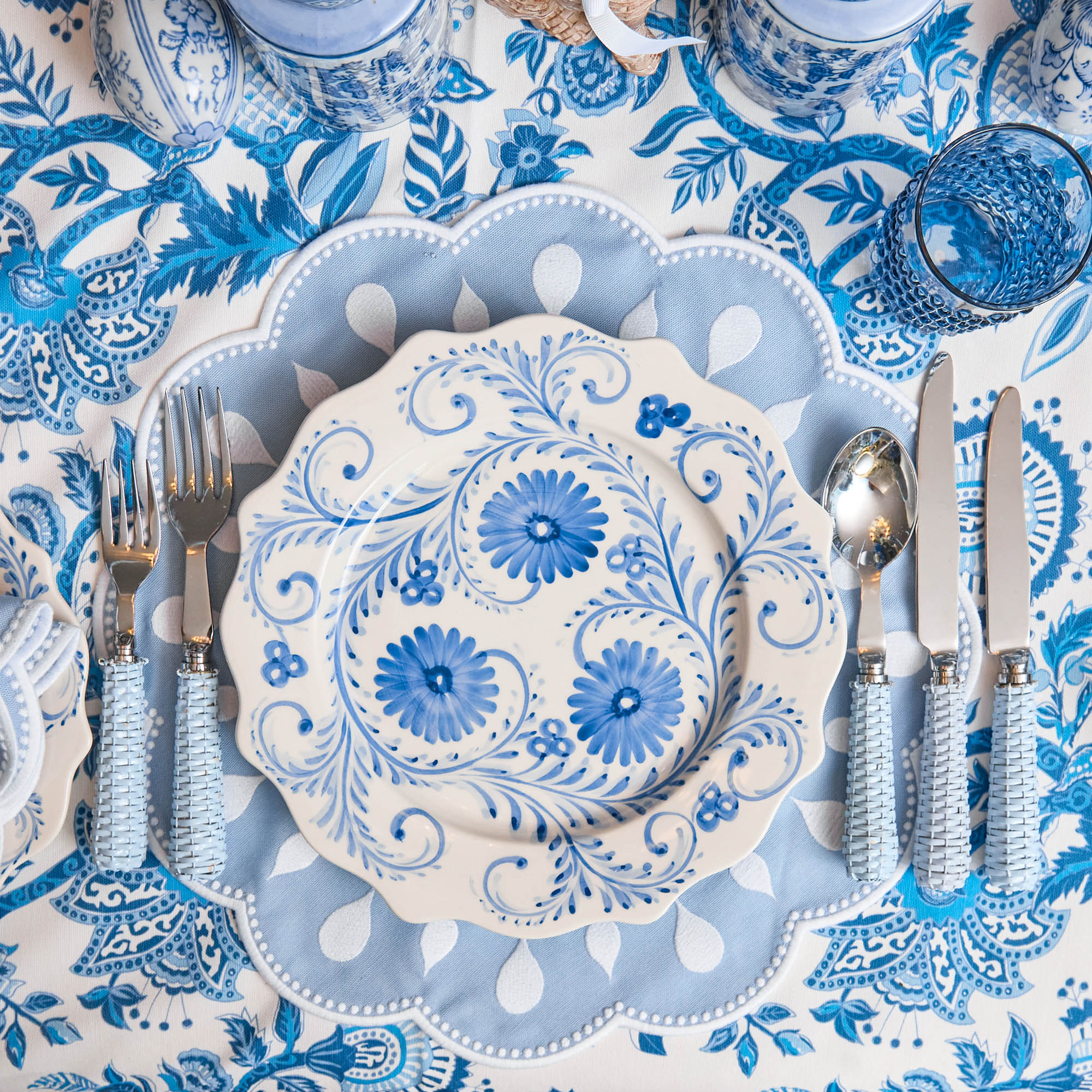 Bettina Blue & White Placemats (Set of 4) - Image 5