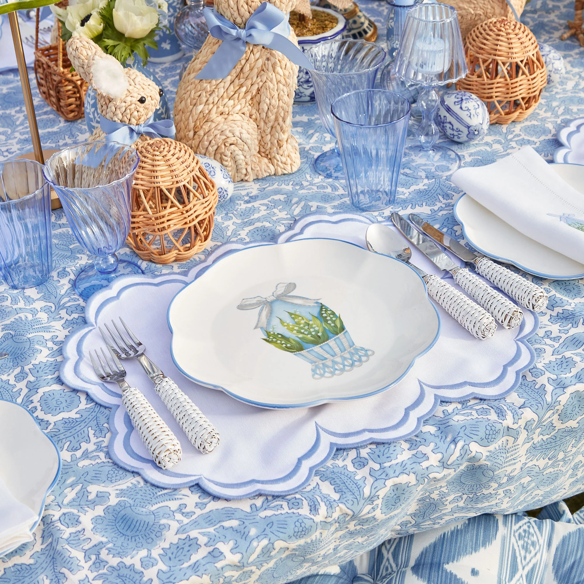 Blue Fluted Glassware (Set of 8) - Image 12