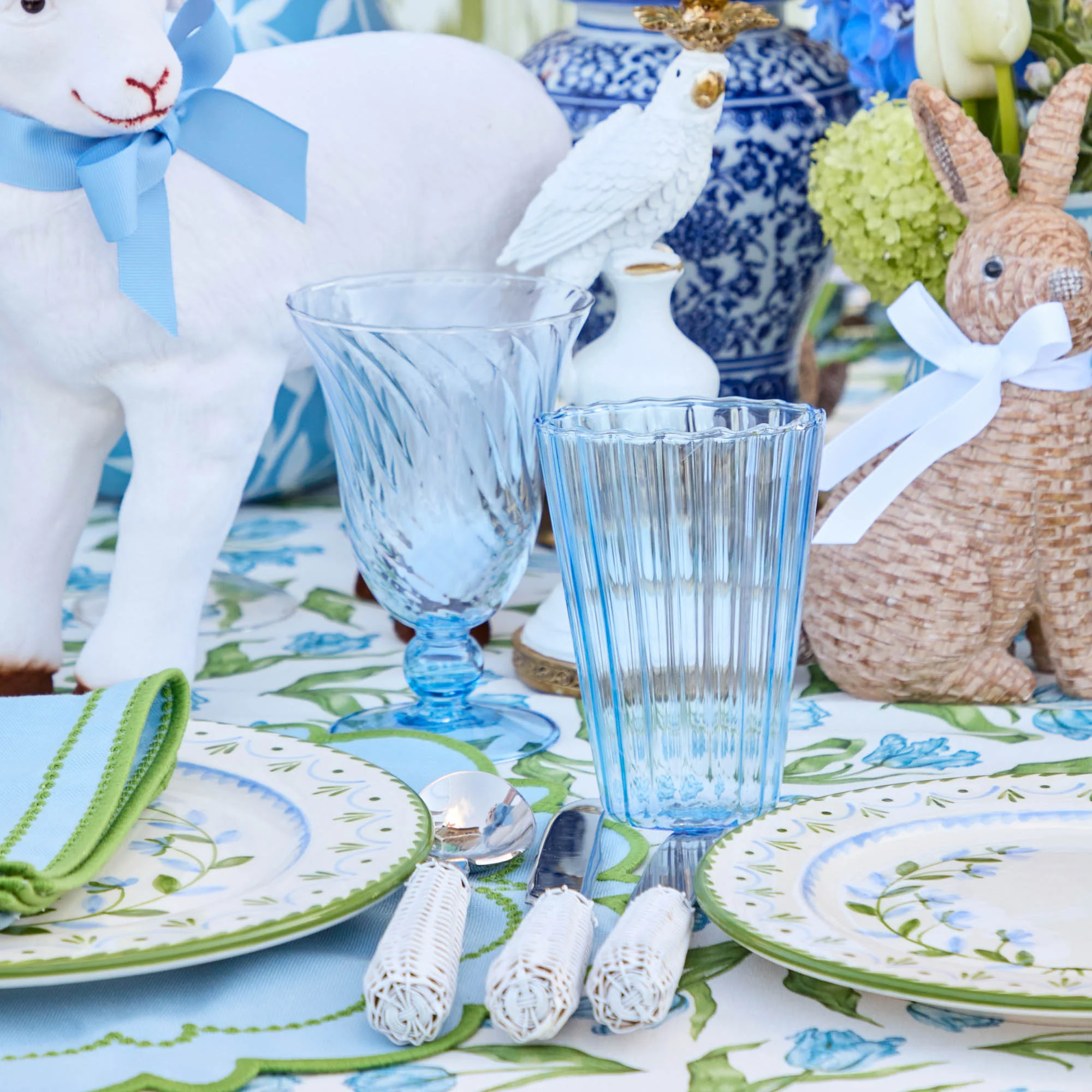 Blue Fluted Glassware (Set of 8) - Image 9
