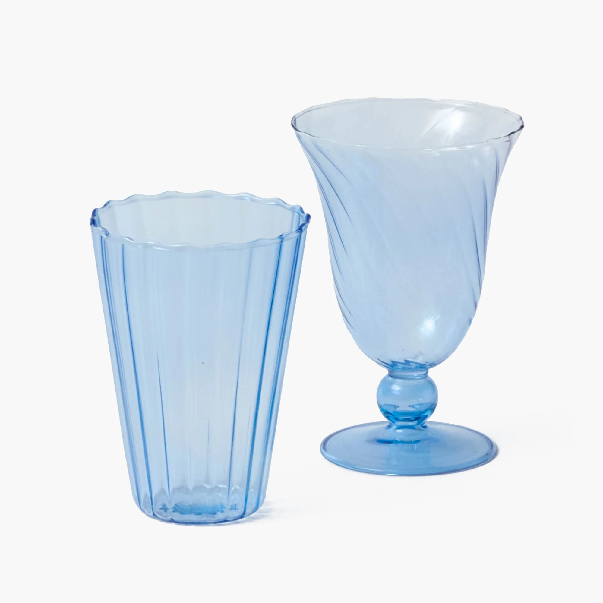 Blue Fluted Water Glasses (Set of 4) - Image 20