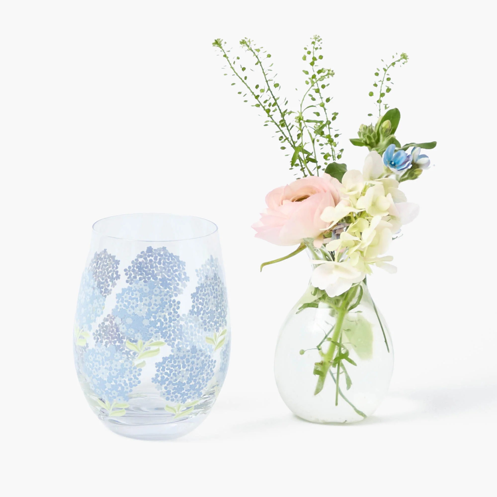 Blue Hydrangea Glasses (Set of 4) - Image 8