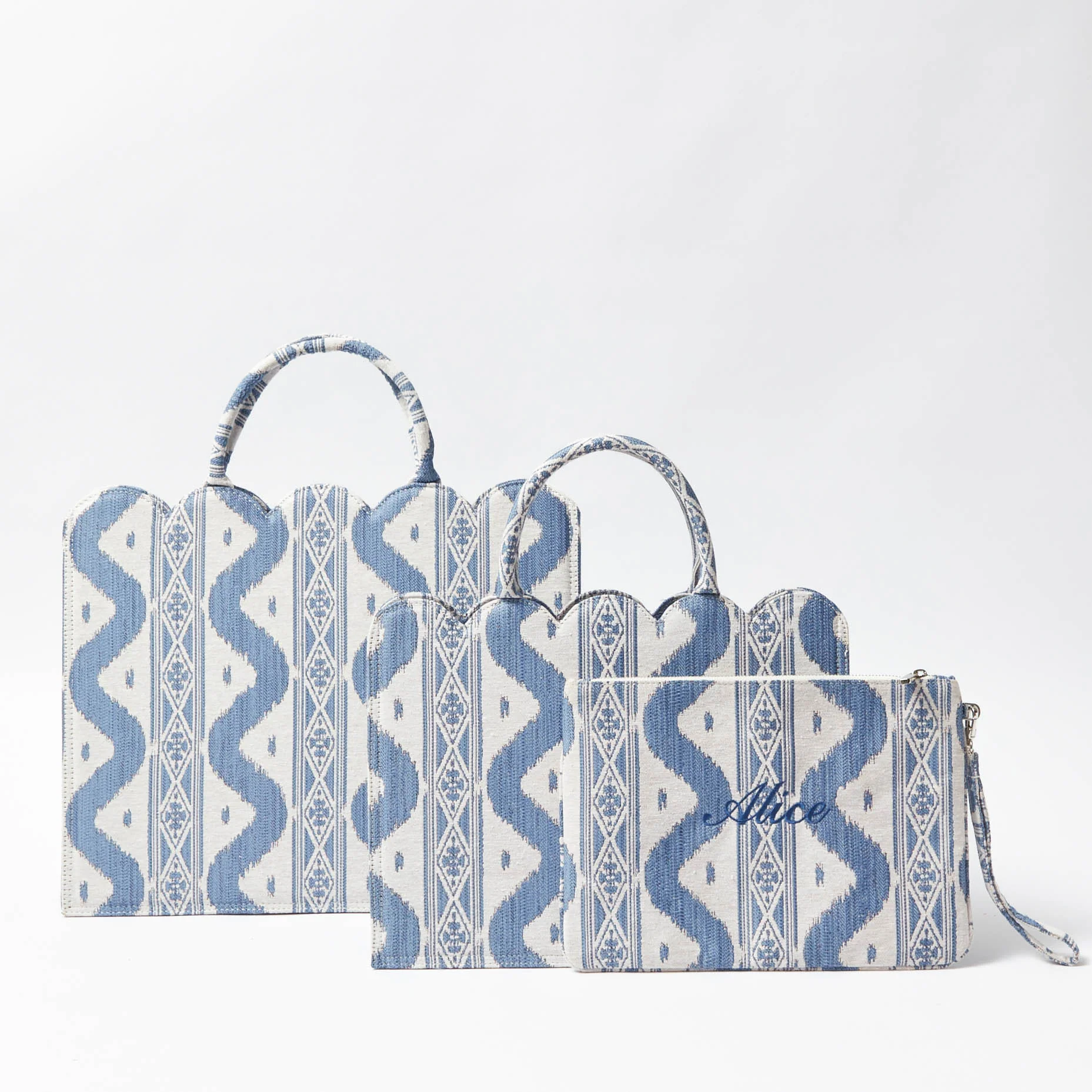 Blue Ikat Pochette - Image 10