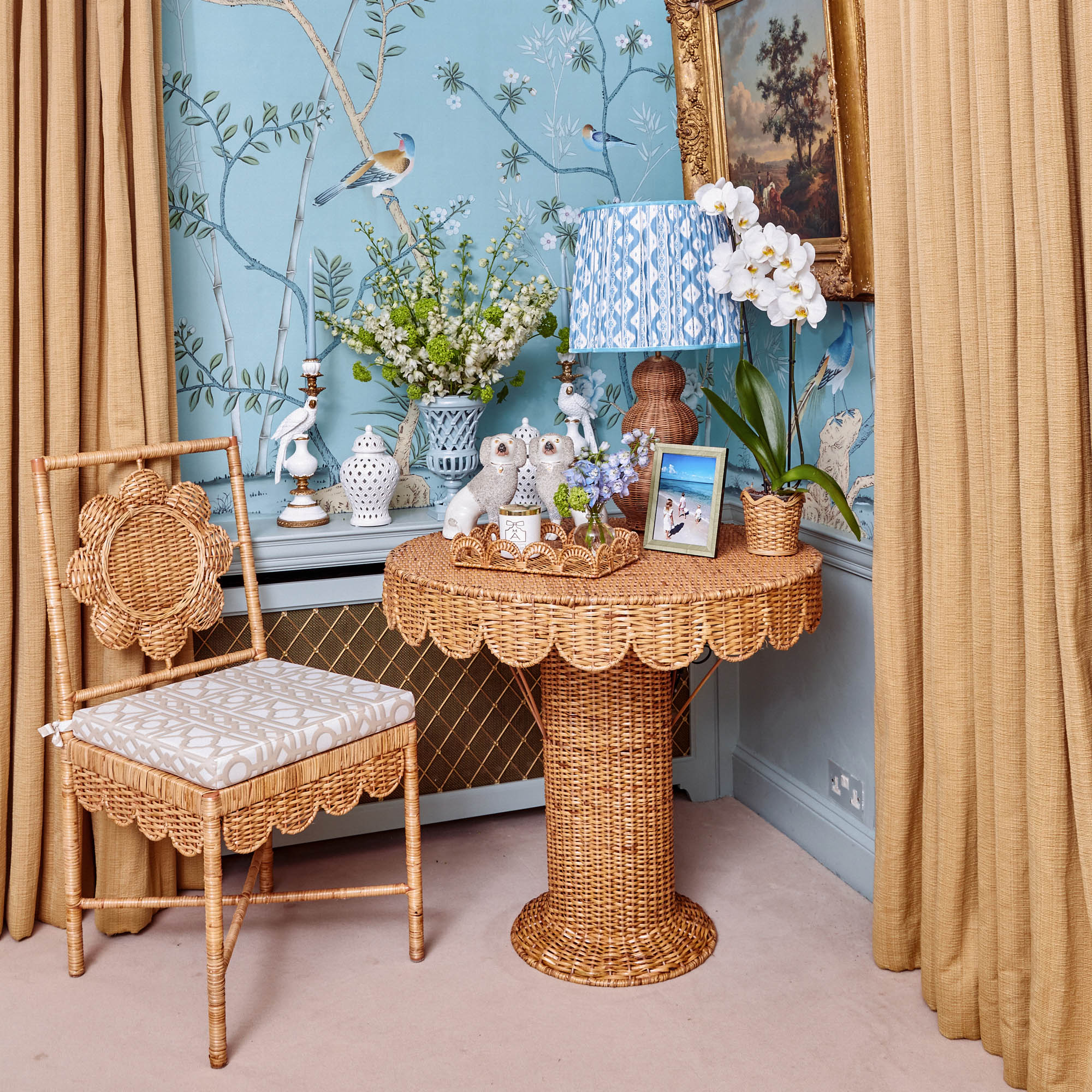 Blue Ikat Lampshade (40cm) - Image 3