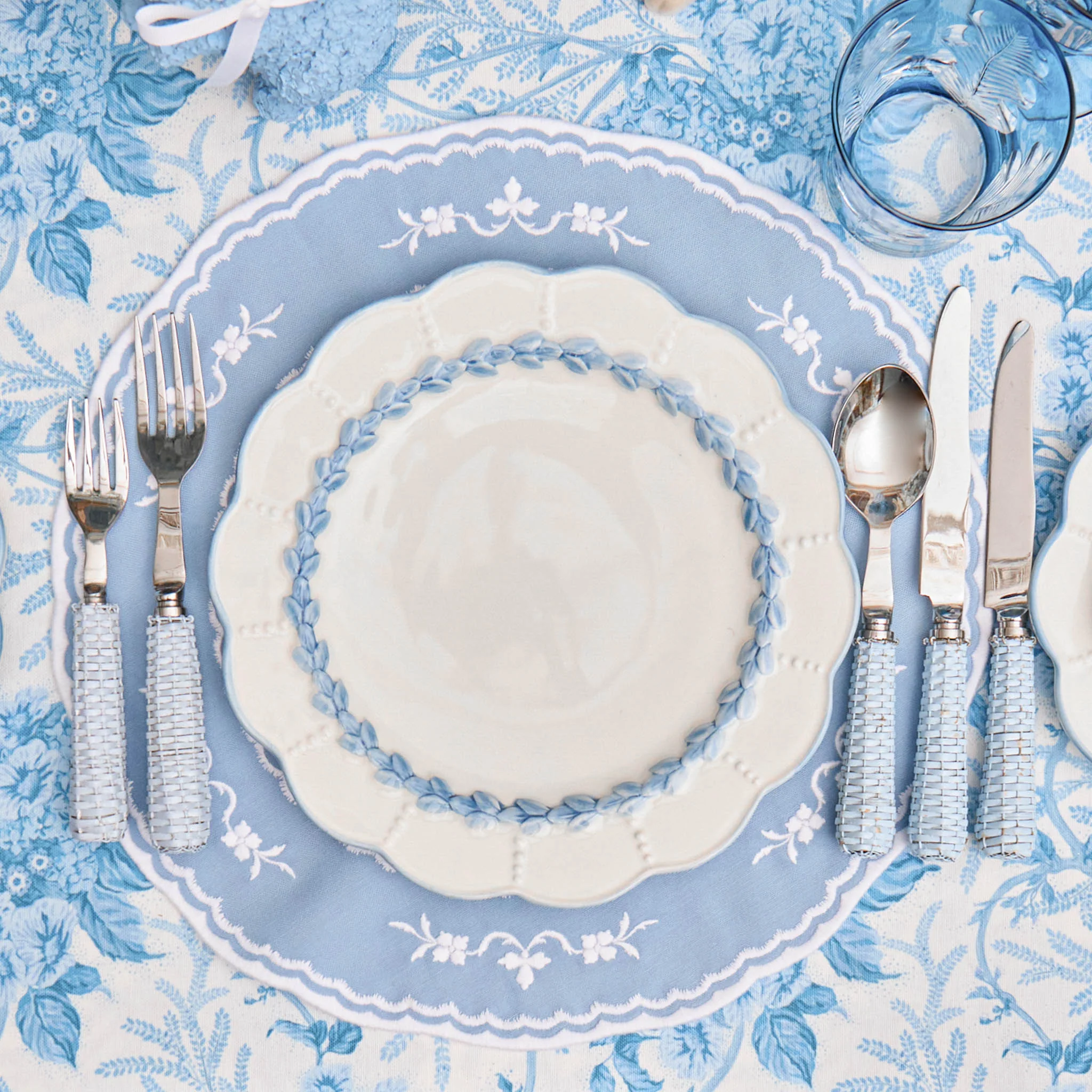 Blue Laurel Dinner Plate - Image 2