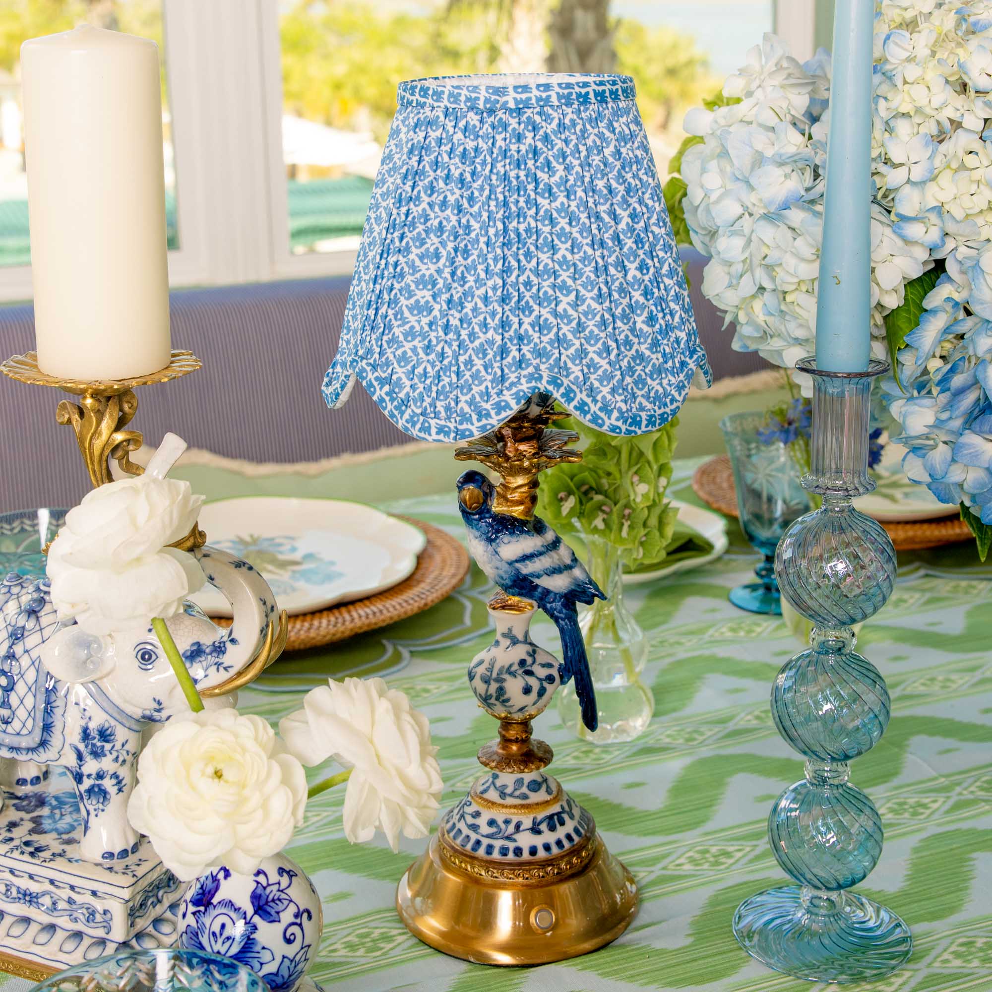 Blue Lotus Deep Scallop Lampshade (18cm) - Image 2