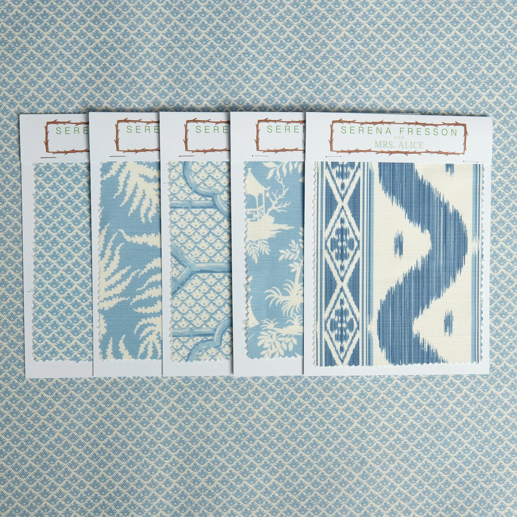 Blue Lotus Flower Fabric - Image 4