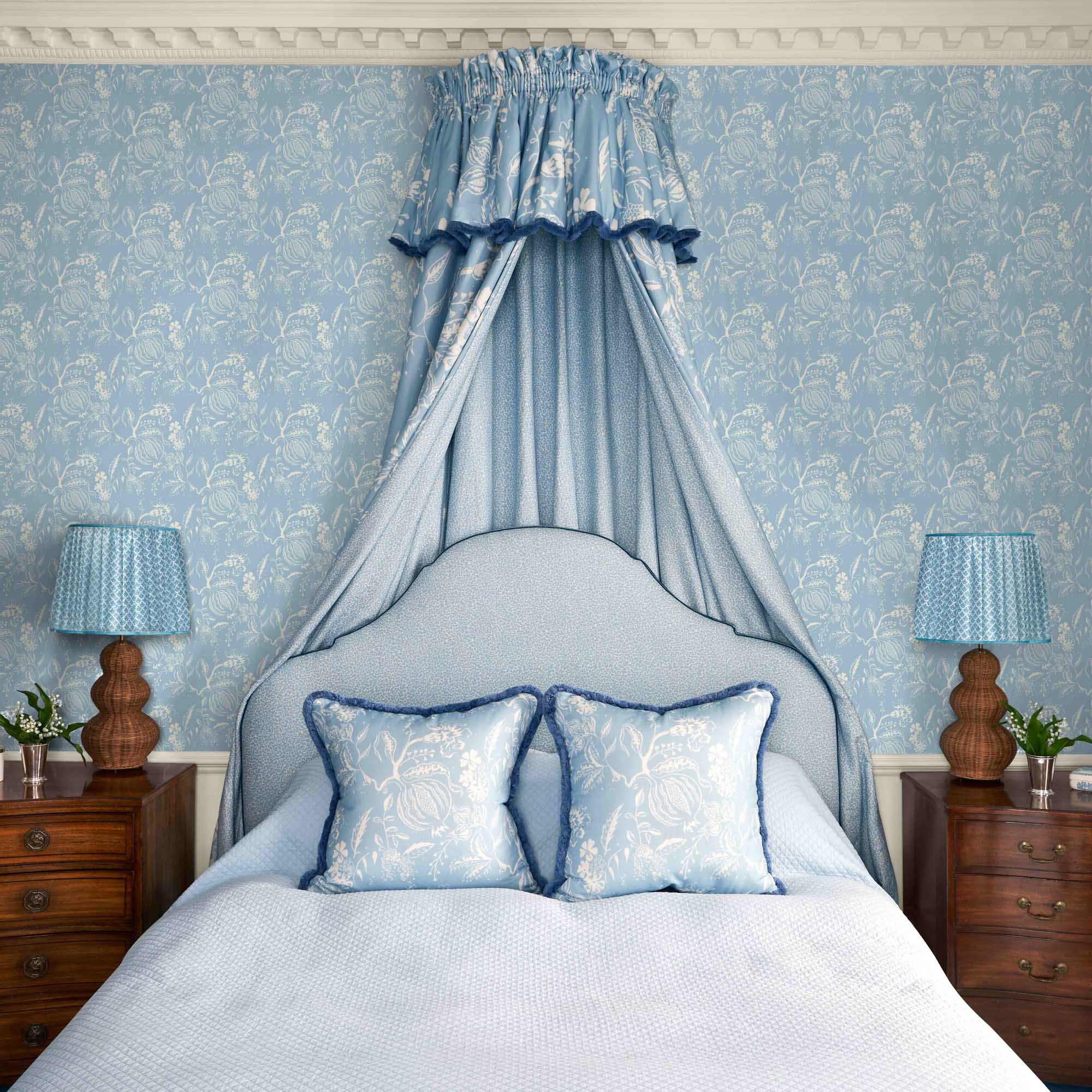 Soft Blue Lotus Lampshade (40cm) - Image 6