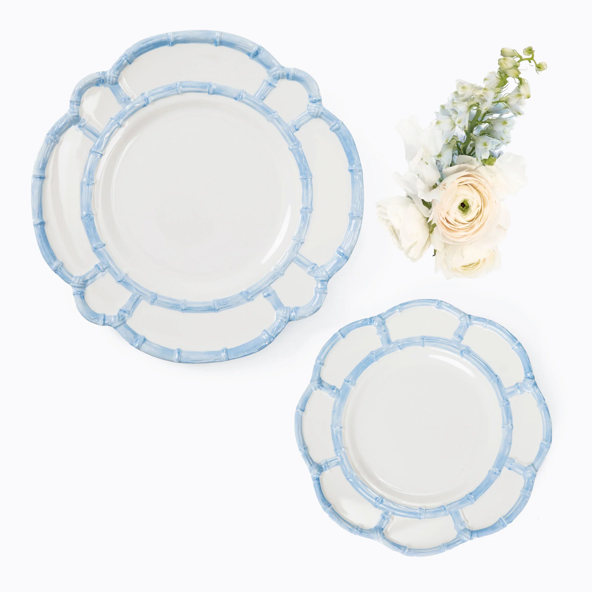 Blue Melamine Bamboo Starter Plates (Set of 4) - Image 8