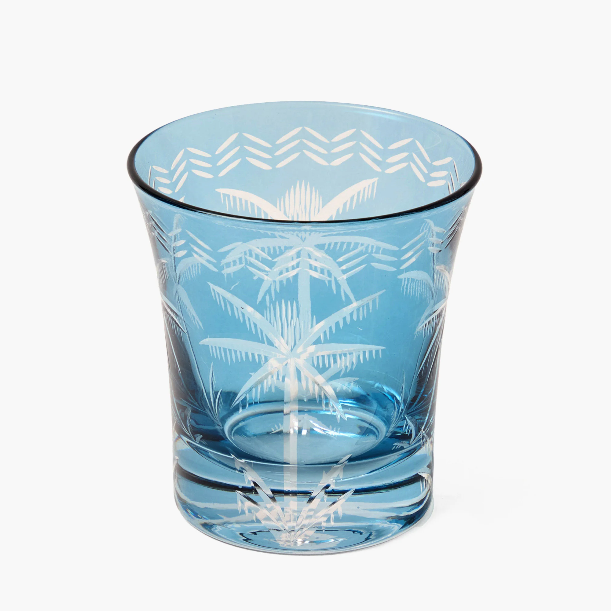 Blue Palm Water Glasses (Set of 4) - Image 5