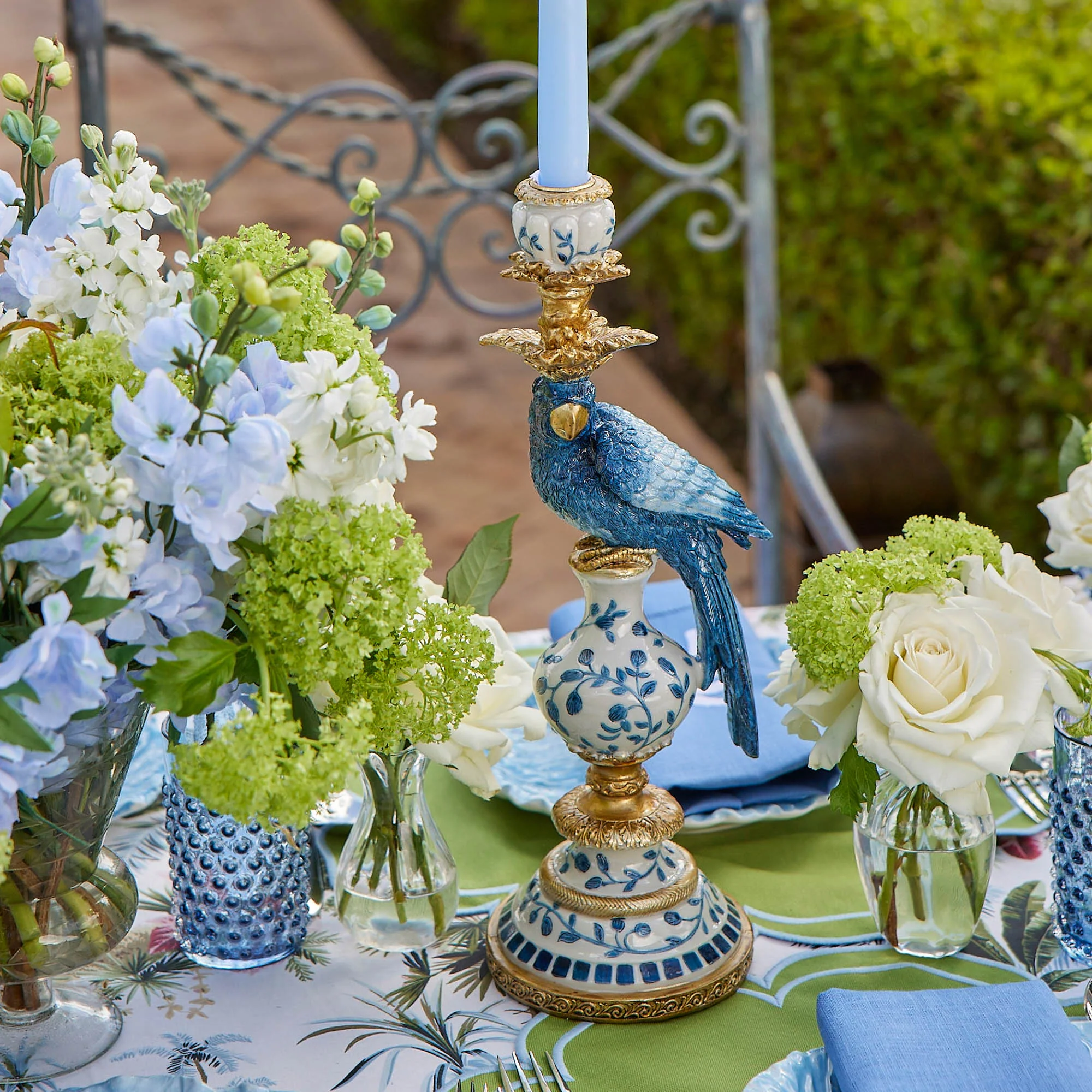 Blue Parrot Candle Holder Set - Image 22