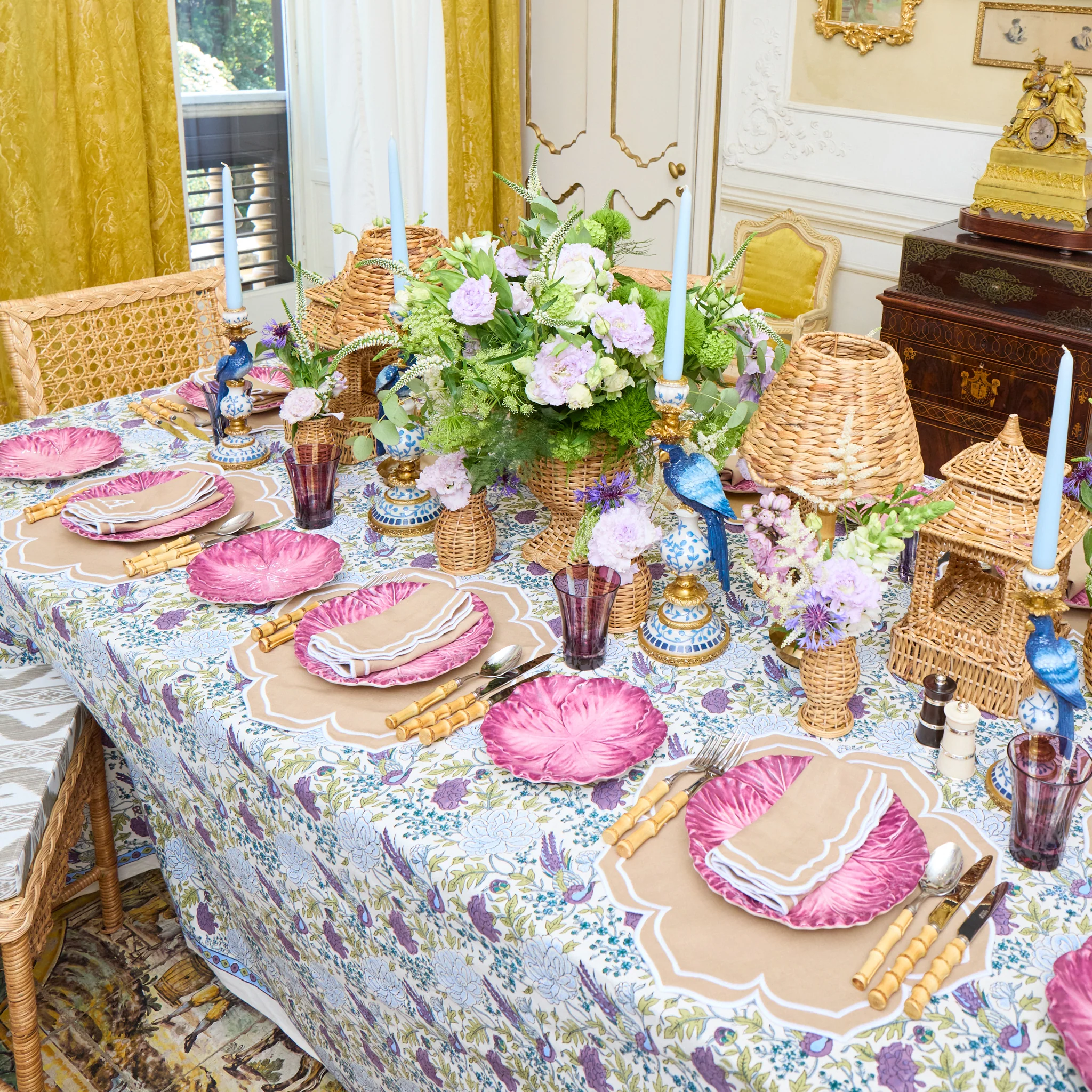 Natural Rattan Pagoda Lantern Set - Image 6
