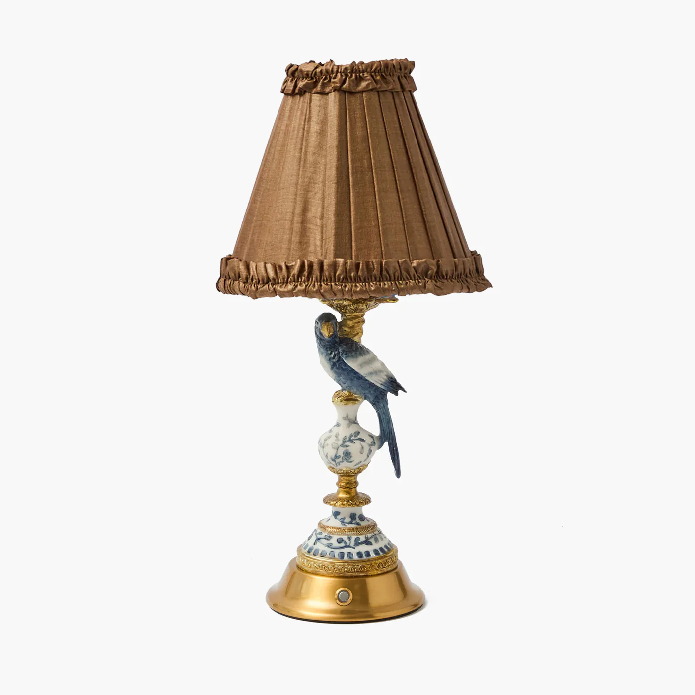 Brown Frilled Silk Lampshade (18cm) - Image 11
