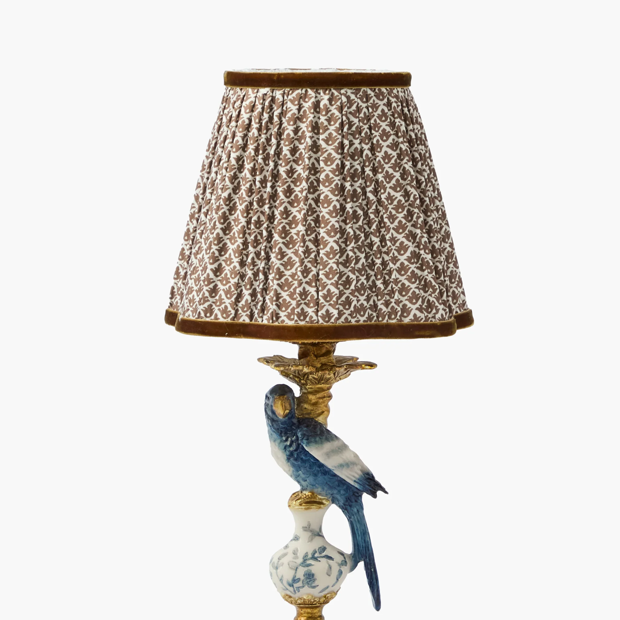 Blue Parrot Rechargeable Lamp with Chocolate Lotus Shade (18cm) - Image 4