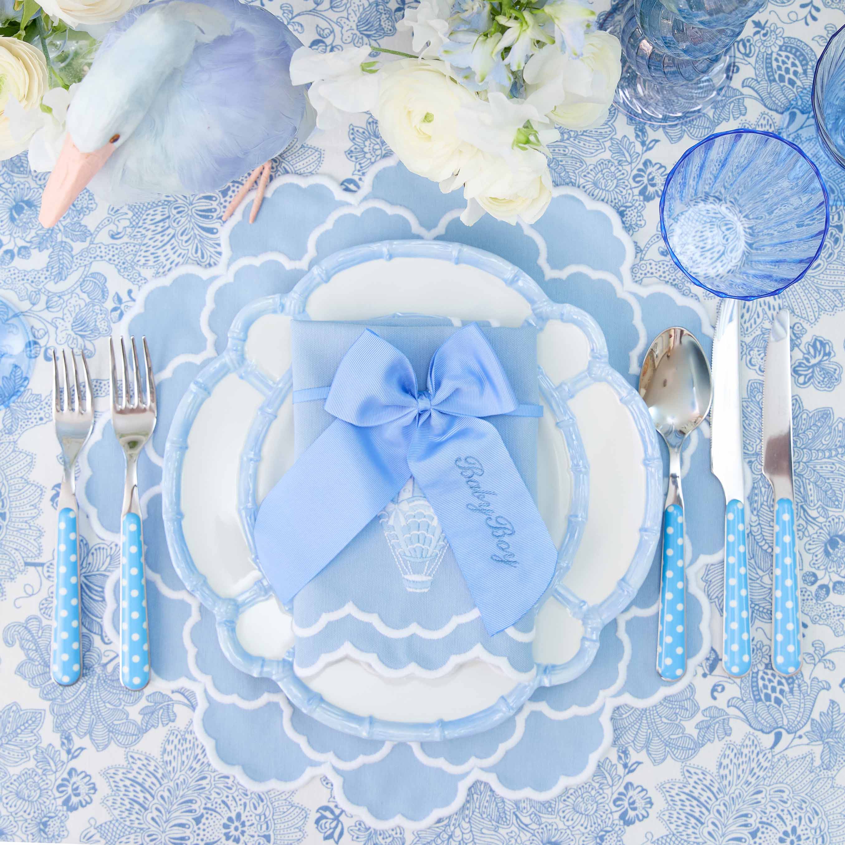 Personalisable Blue Grosgrain Bow - Image 2
